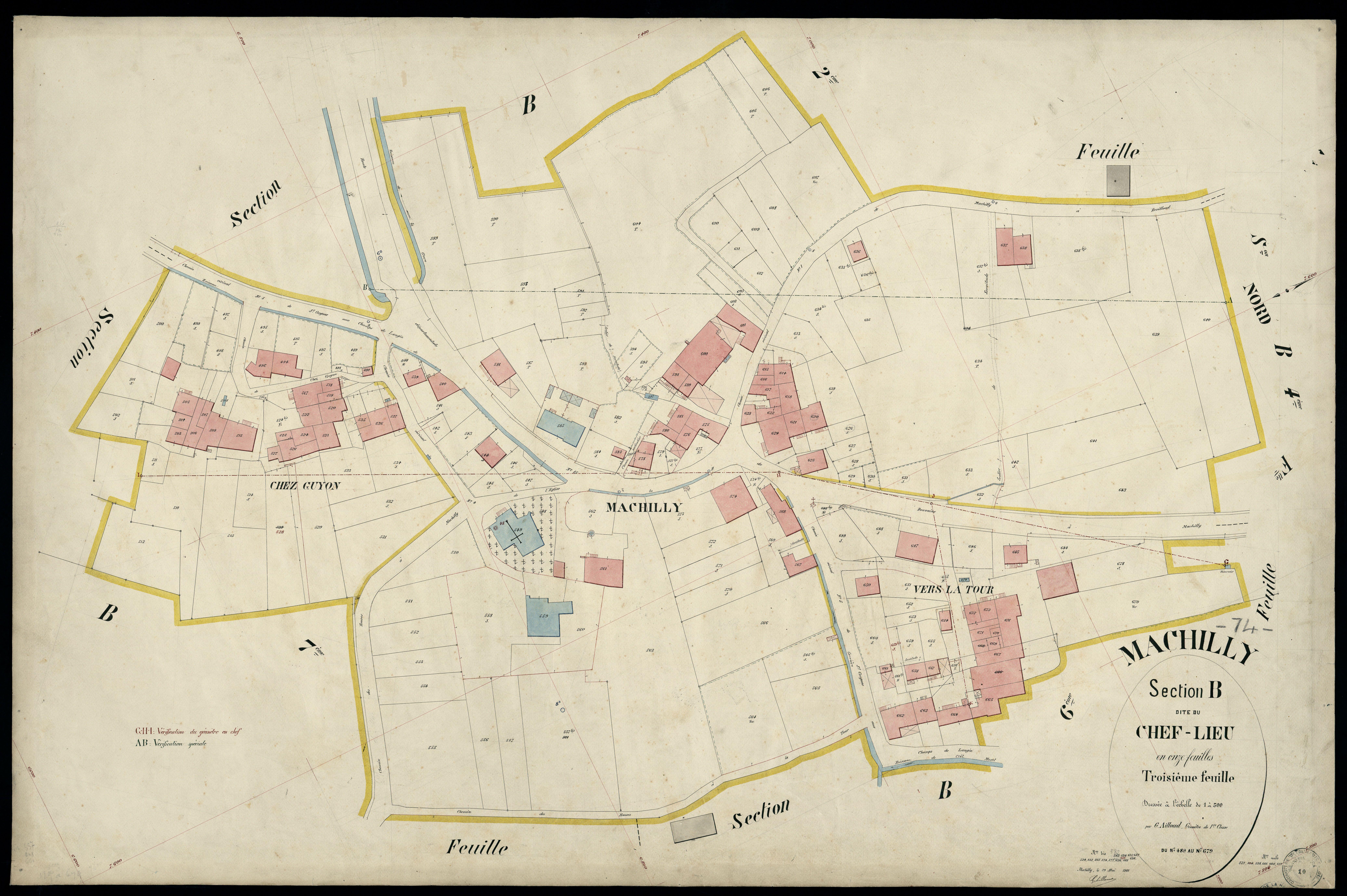 3 P 3 5522 - Feuille n° 4, parcelles n° 680 à 80 - 29 mai 1901