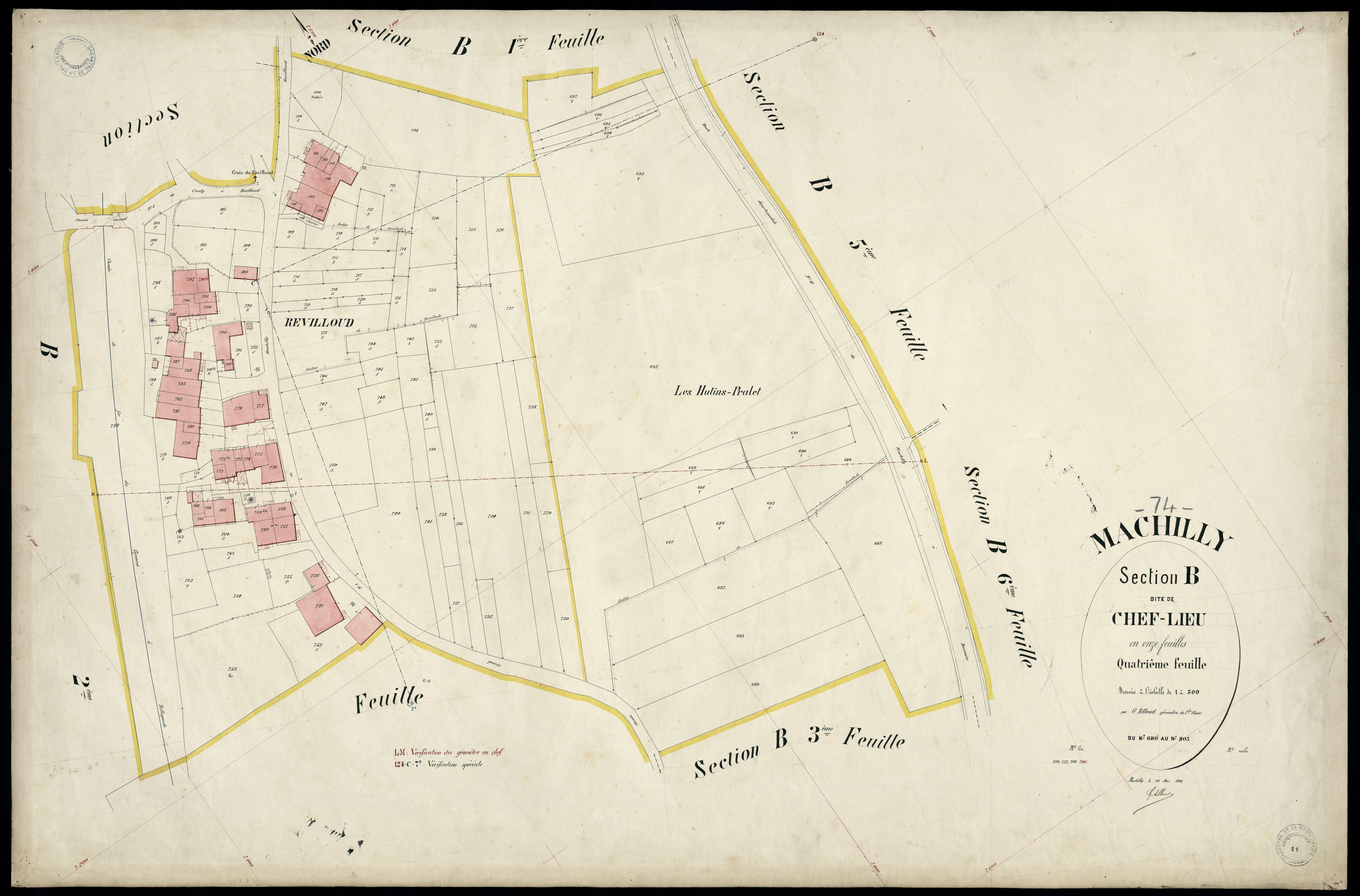 3 P 3 5523 - Feuille n° , parcelles n° 806 à 886 - 29 mai 1901