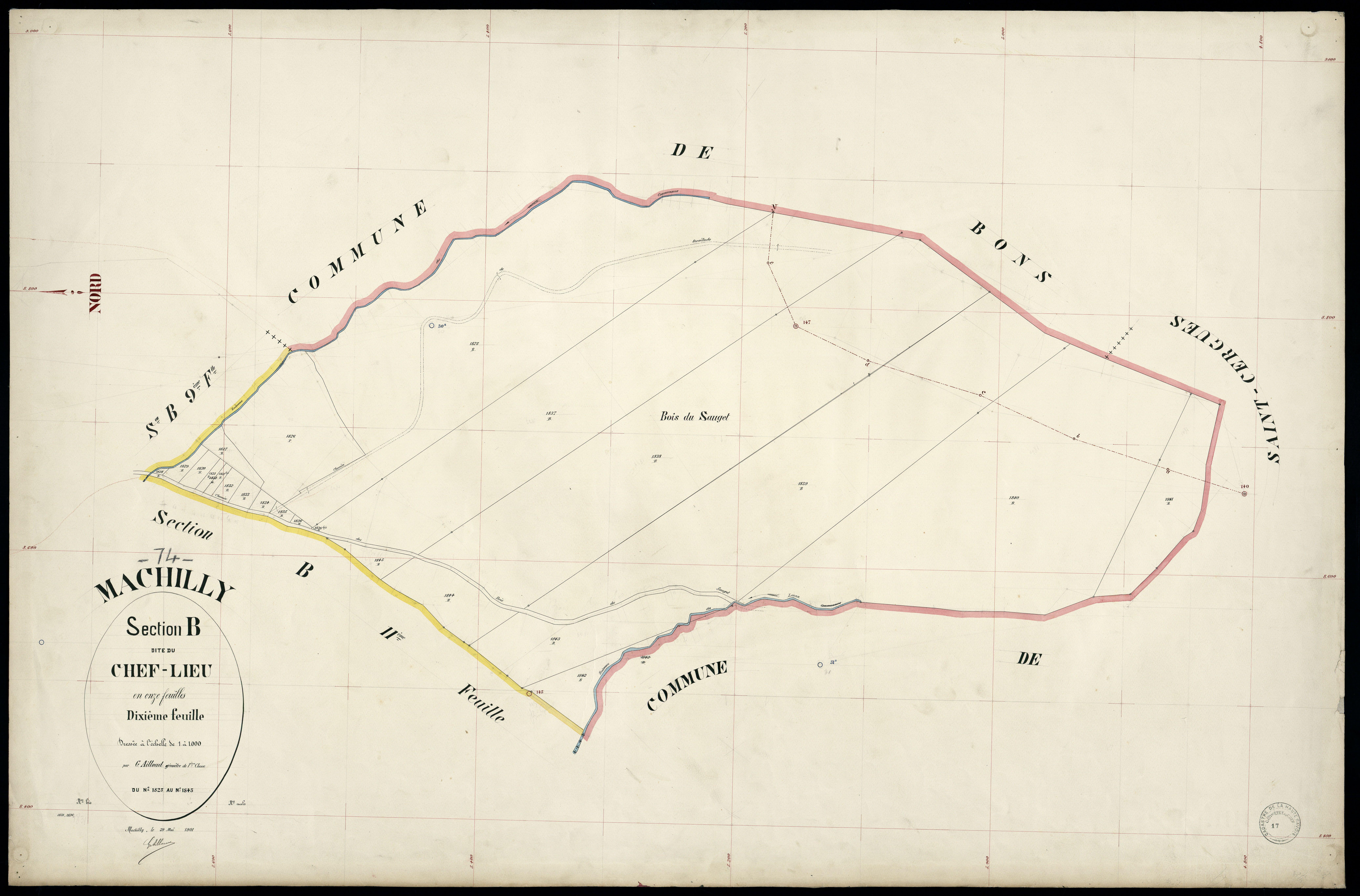3 P 3 5529 - Feuille n° 11, parcelles n° 1846 à 1948 - 29 mai 1901