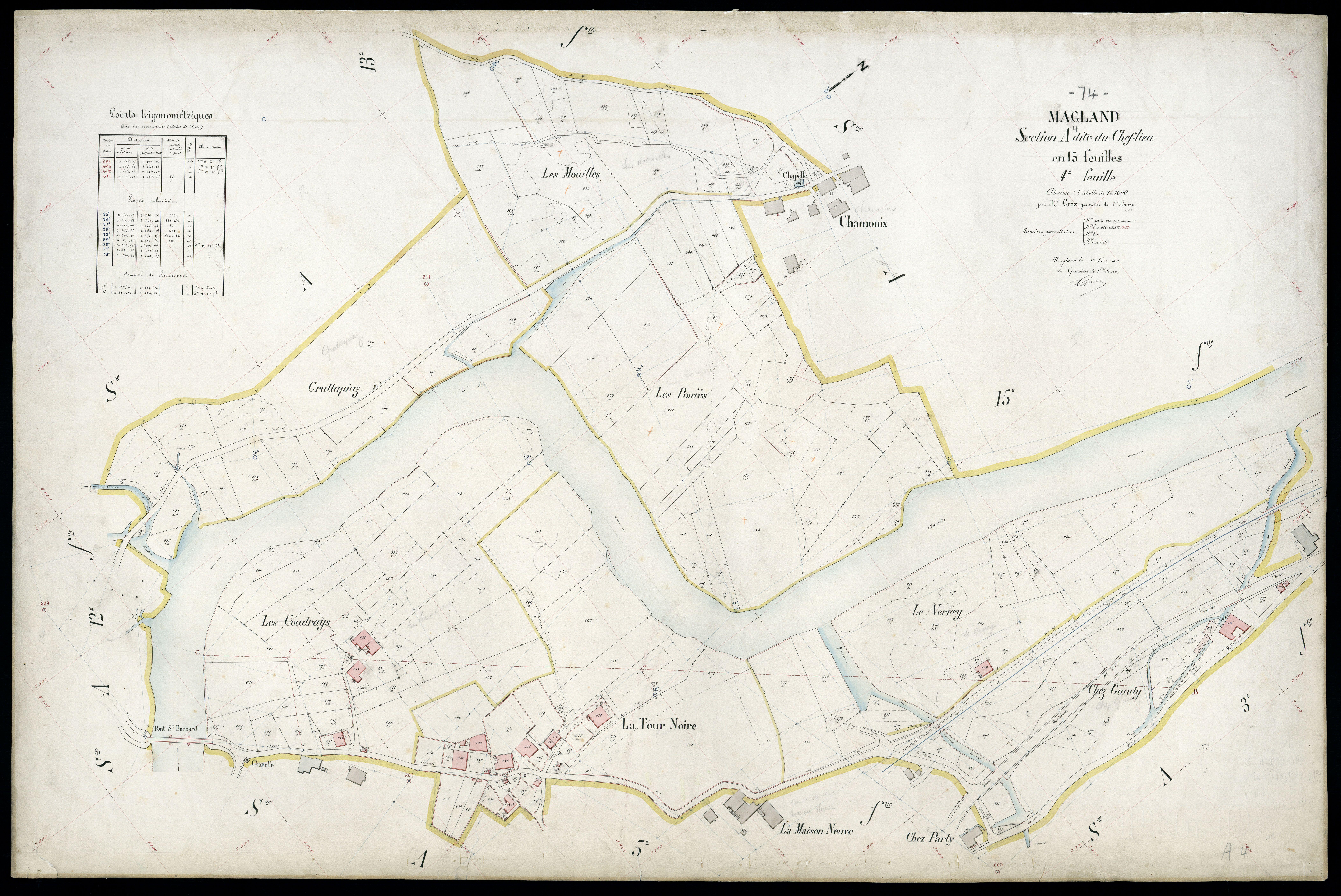 3 P 3 5537 - Feuille n° , parcelles n° 679 à 82 - 1er juin 1911