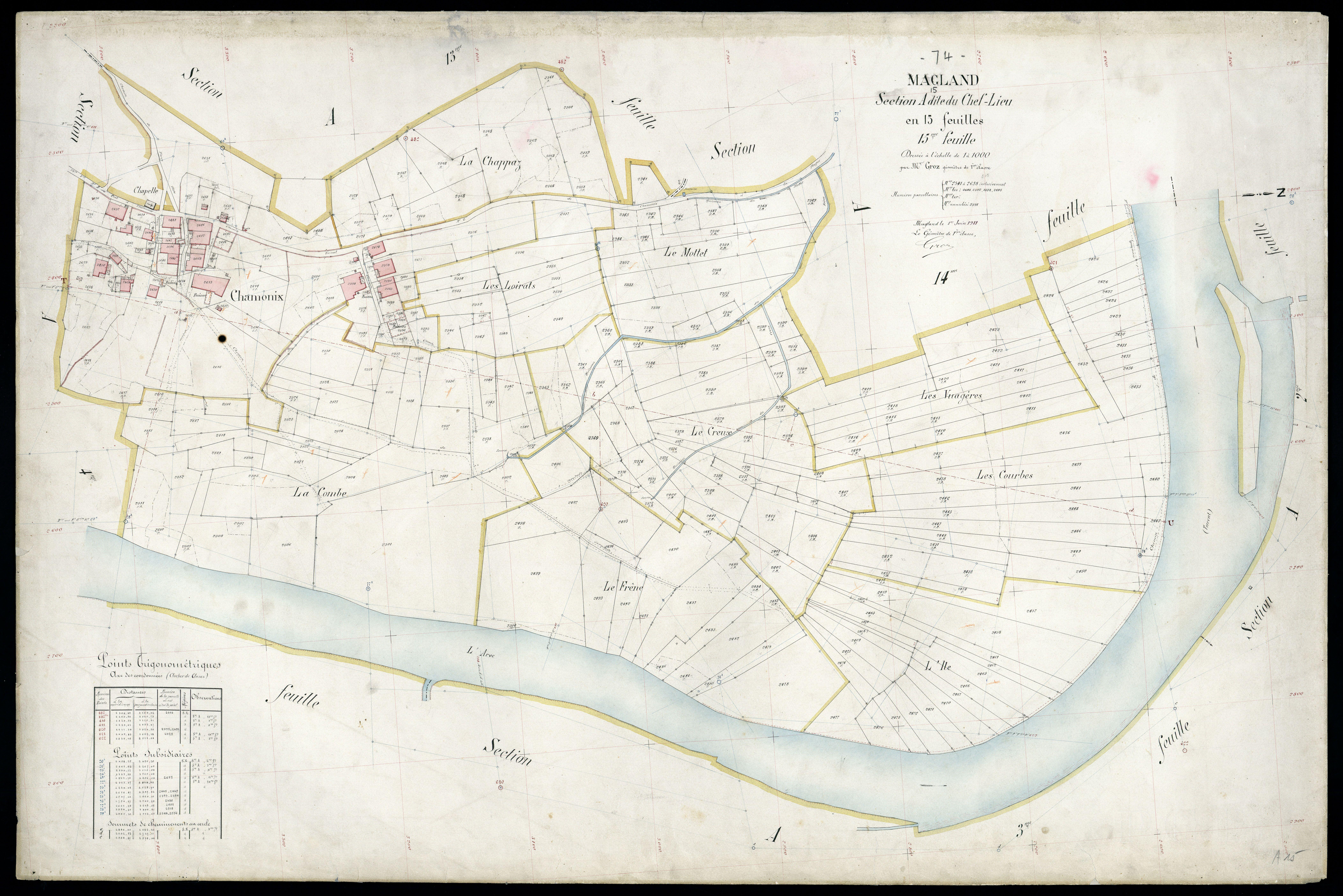 Section B : la Colonnaz - 1911