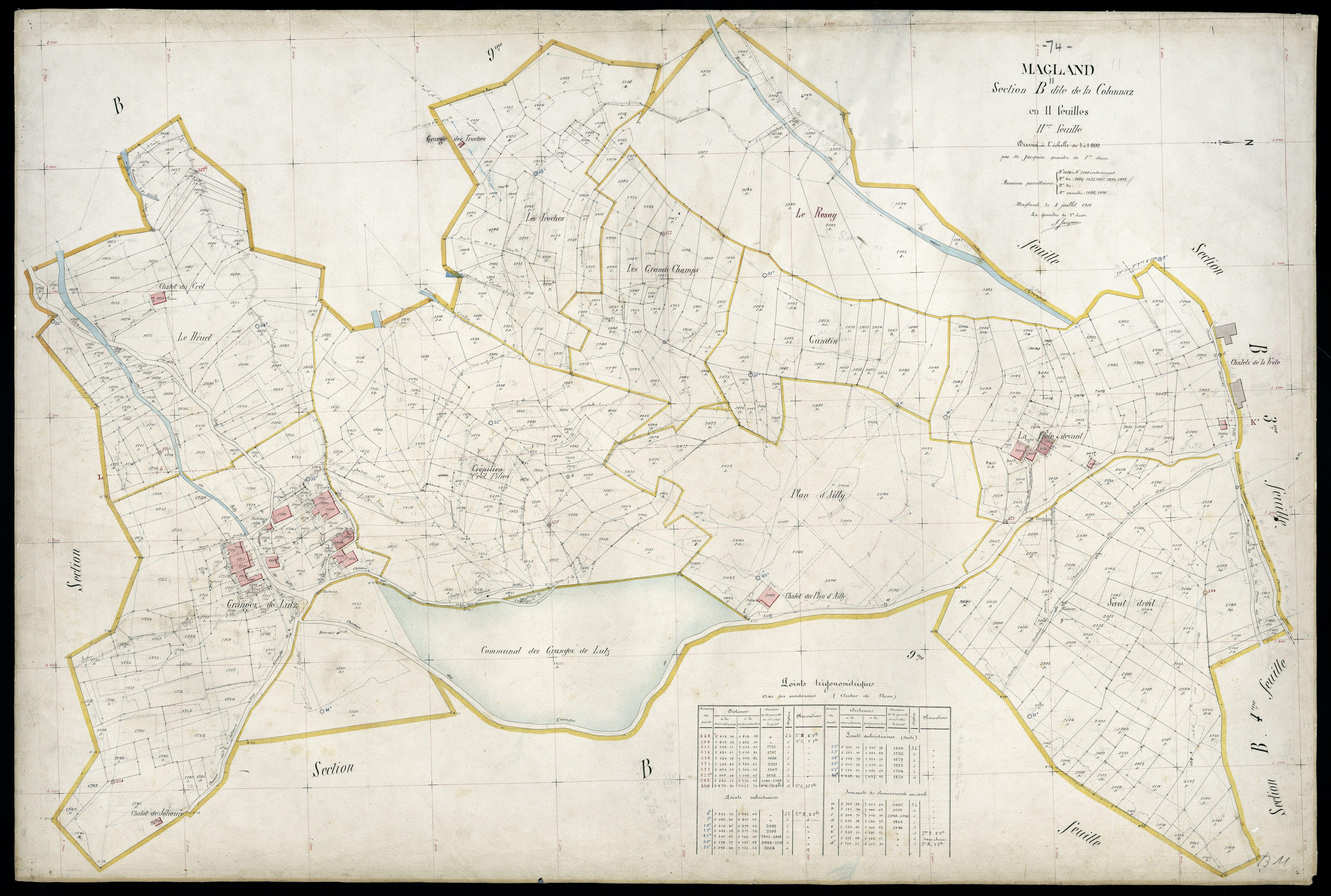 Section C : Oëx - 1911