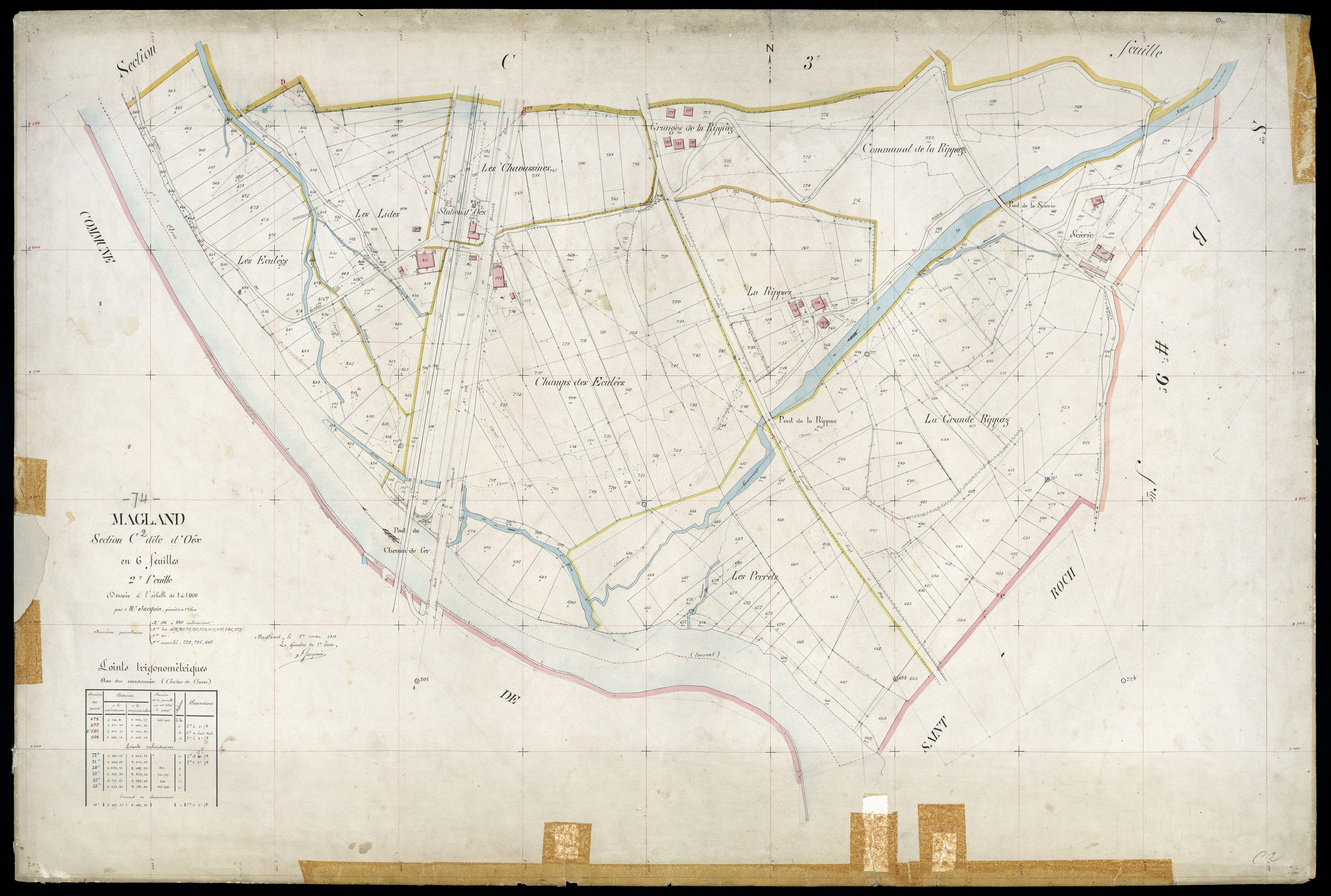 3 P 3 5561 - Feuille n° 3, parcelles n° 881 à 107 - 1er mai 1911