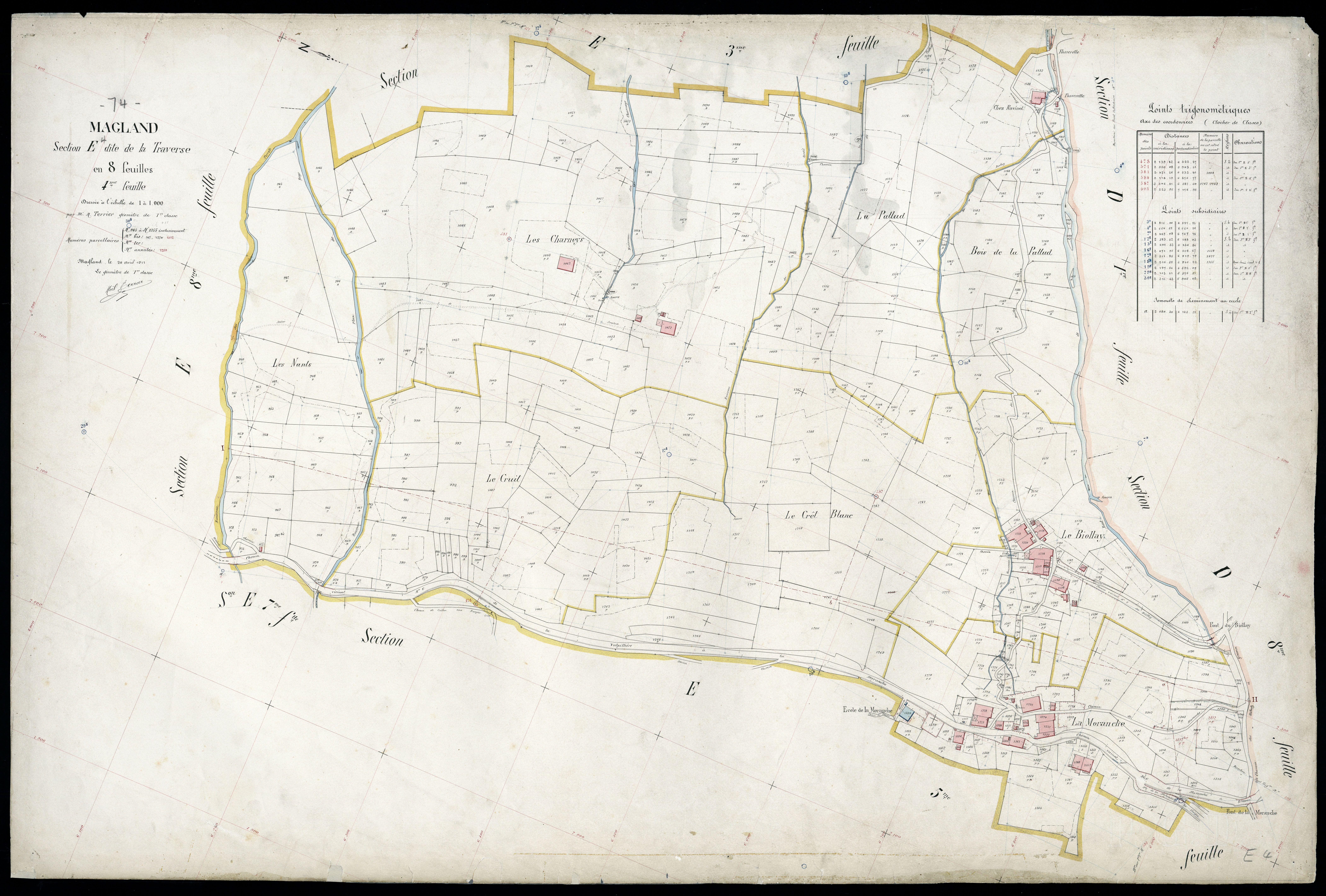 3 P 3 5578 - Feuille n° , parcelles n° 136 à 1907 - 20 avril 1911