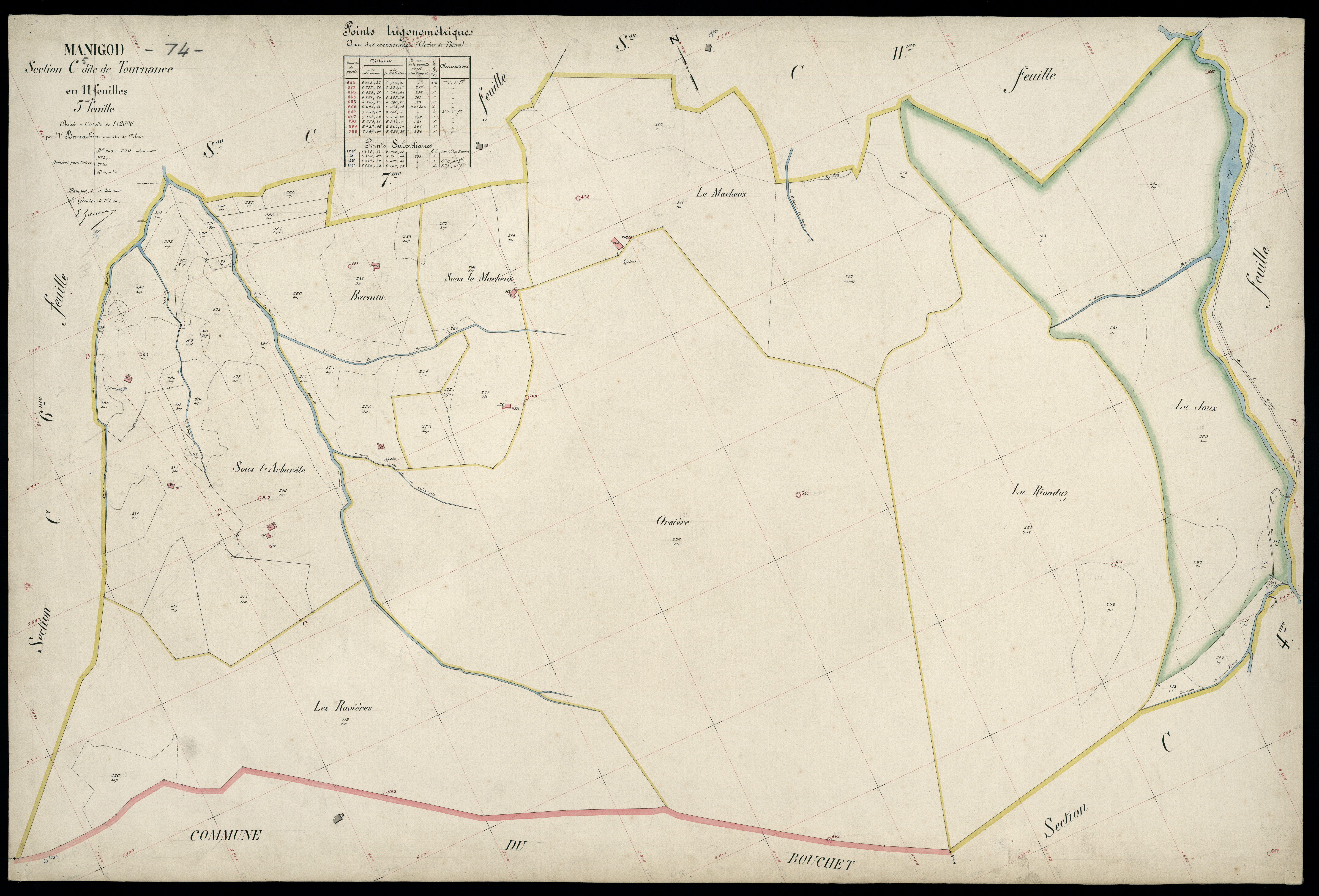 3 P 3 5597 - Feuille n° 6, parcelles n° 321 à 427 - 31 août 1925