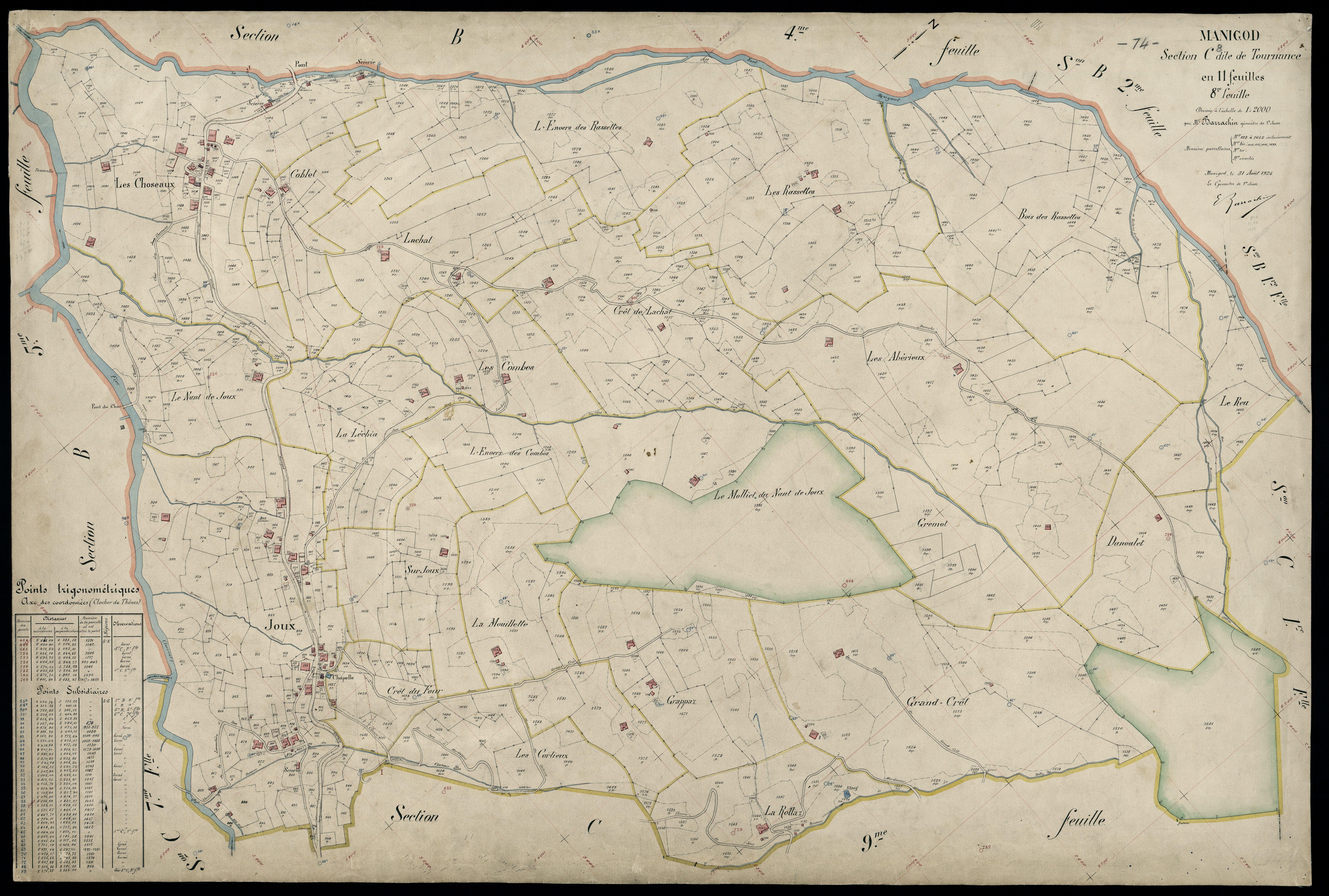 3 P 3 5600 - Feuille n° 9, parcelles n° 163 à 2441 - 31 août 1925