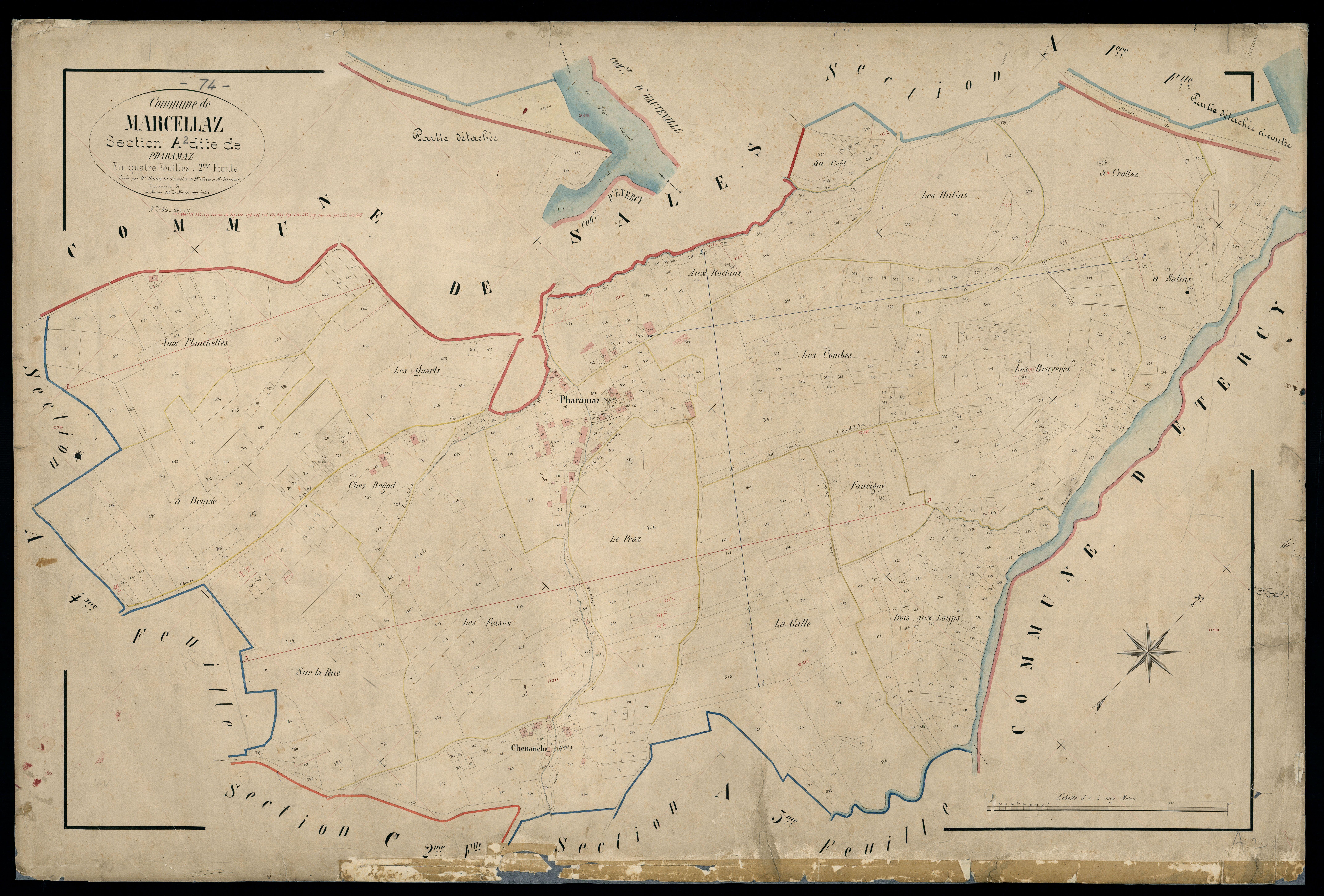 3 P 3 5623 - Feuille n° 3, parcelles n° 801 à 1224 -