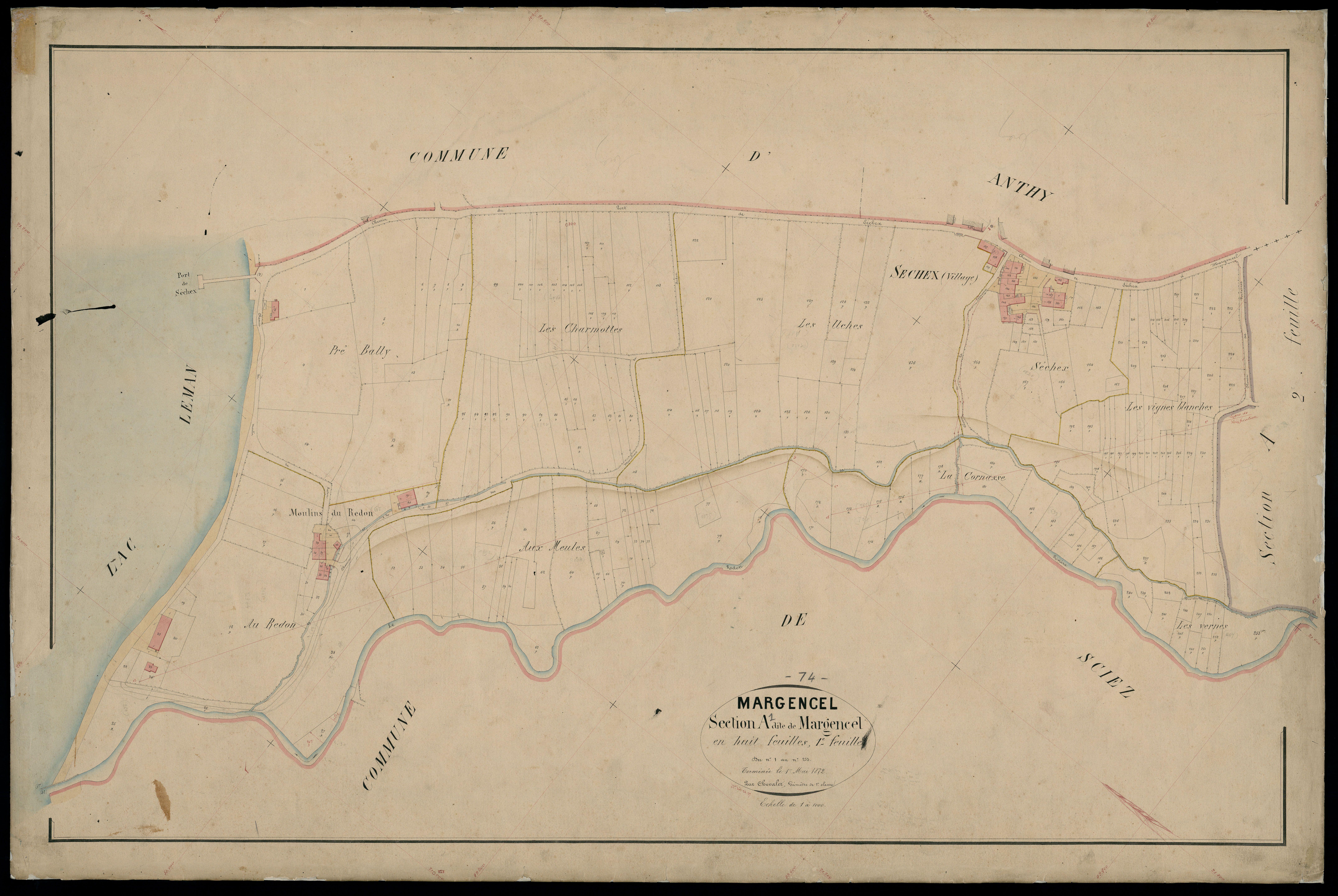 3 P 3 5644 - Feuille n° 2, parcelles n° 24 à 36 - 15 mai 1872