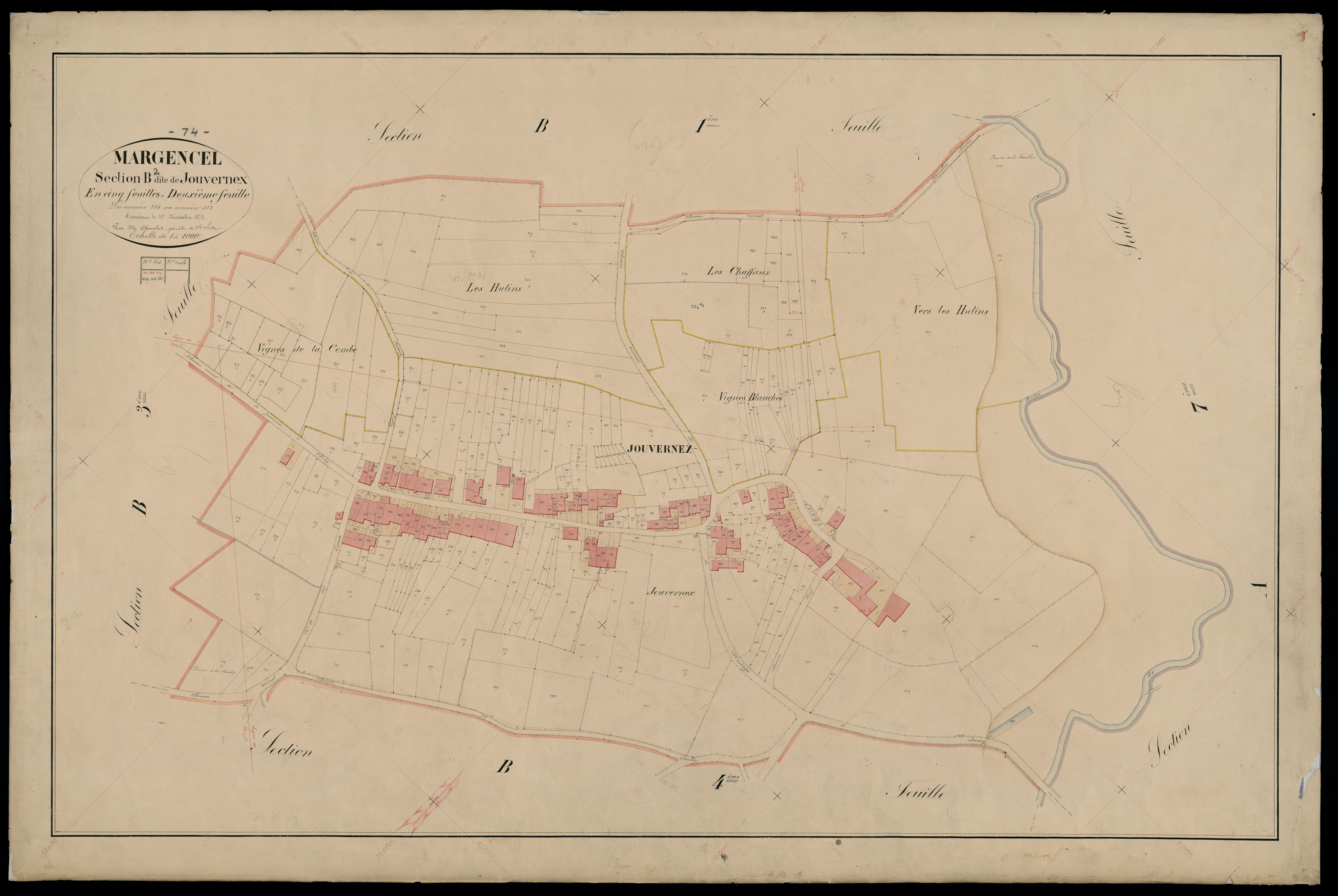 3 P 3 5653 - Feuille n° 3, parcelles n° 83 à 78 - 28 décembre 1872