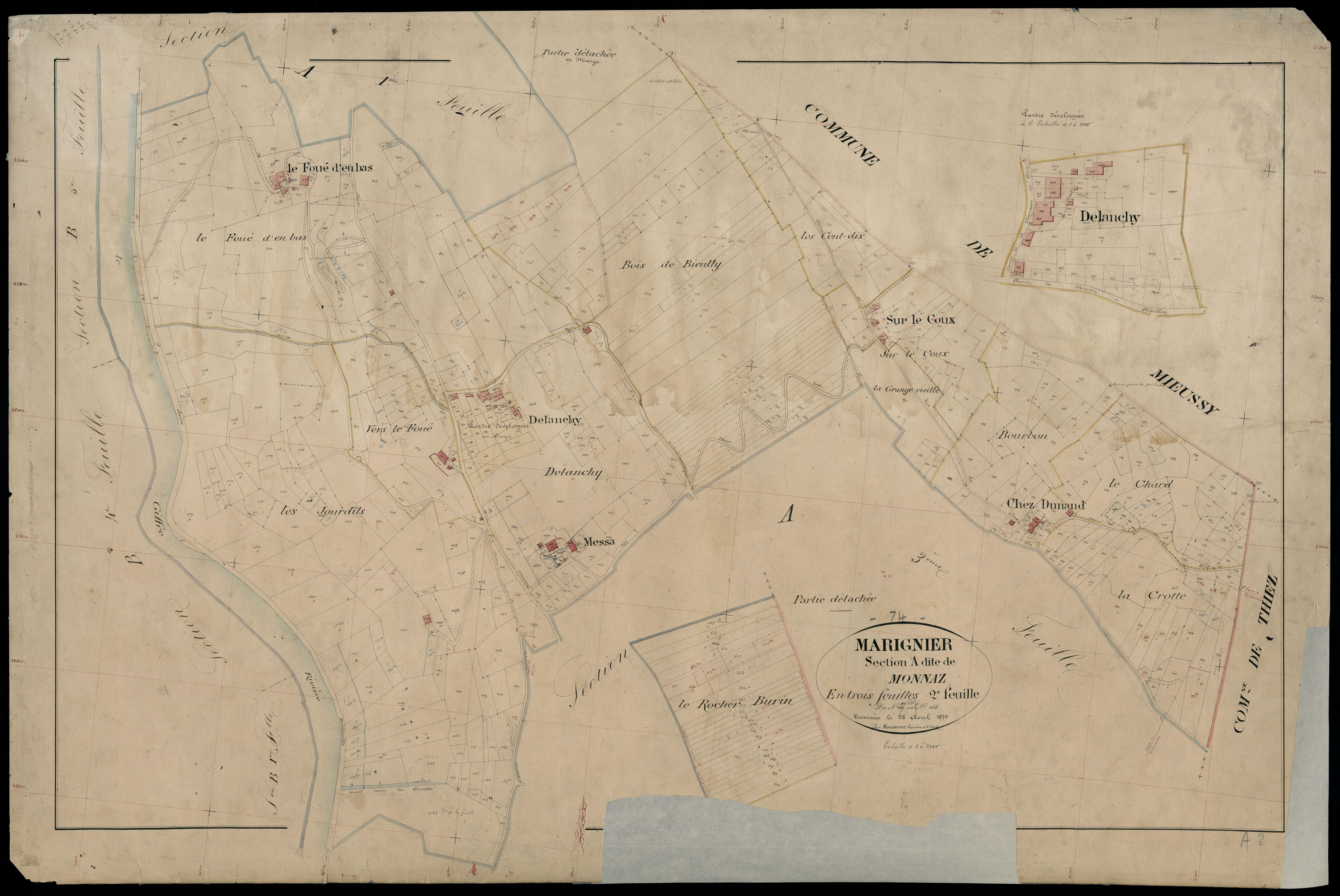 3 P 3 5659 - Feuille n° 3, parcelles n° 1169 à 190 - 2 février 1870