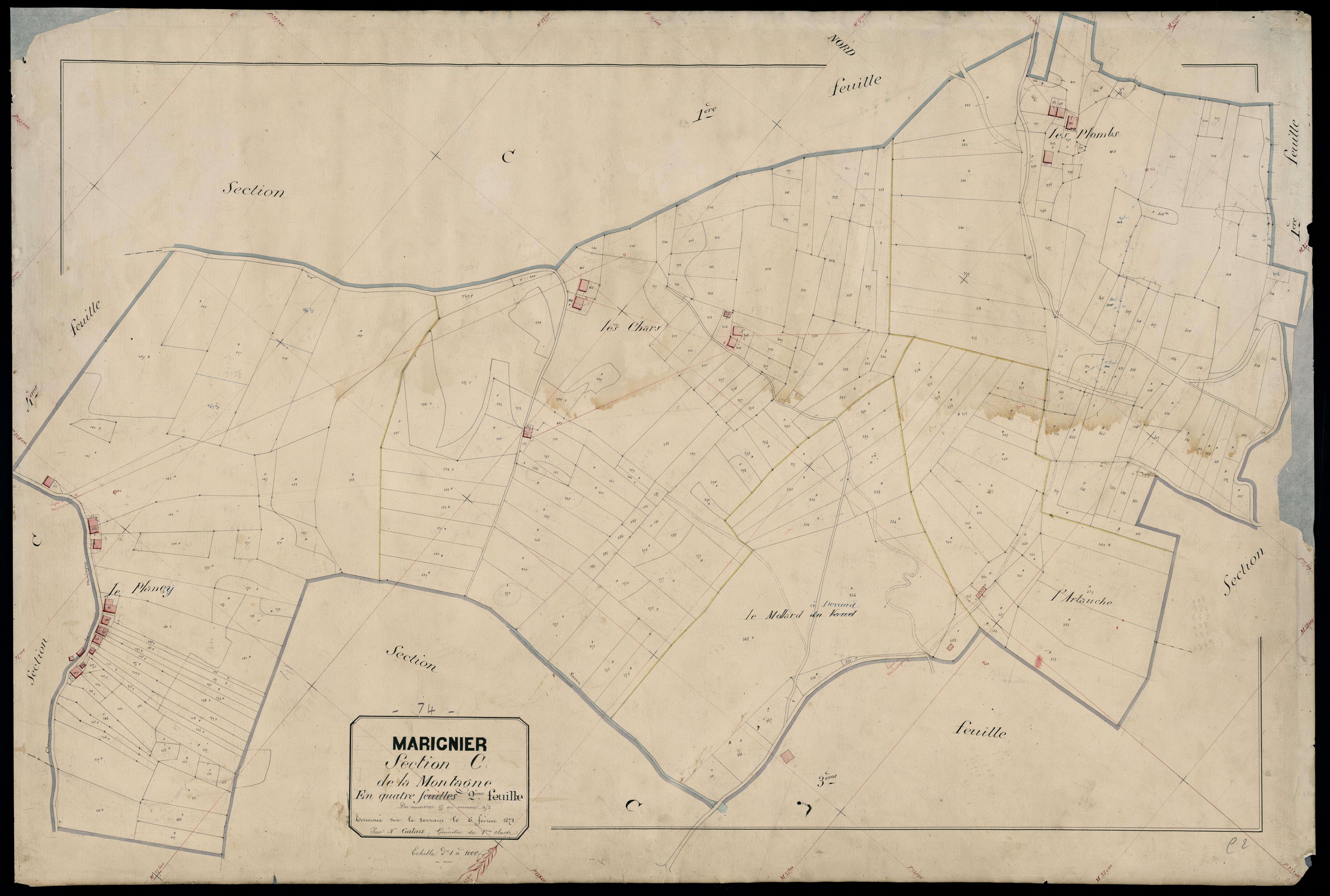 3 P 3 5668 - LACUNE Feuille n° 3, parcelles n° - Sans date