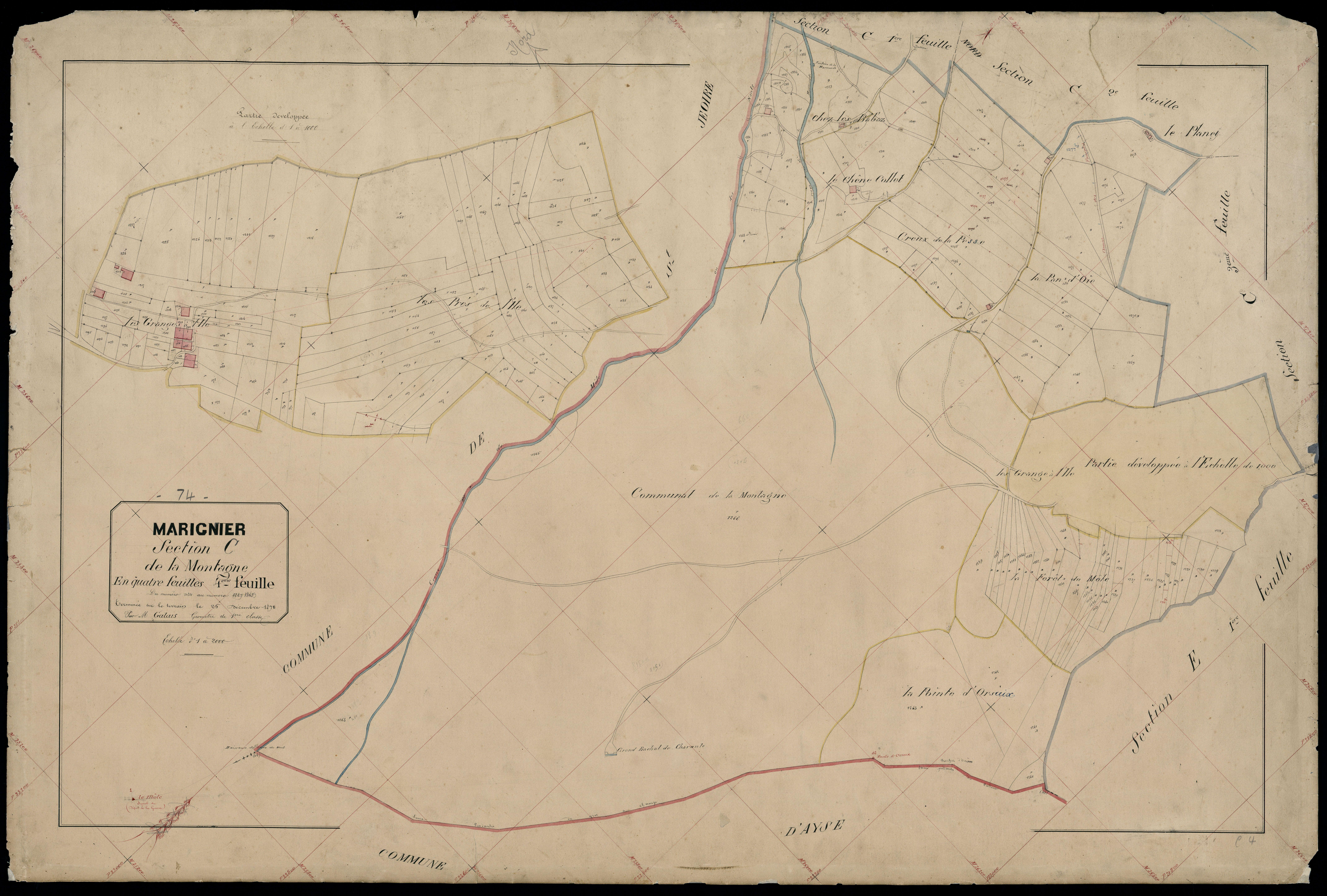 Section D : Chef-lieu - 1869-1870