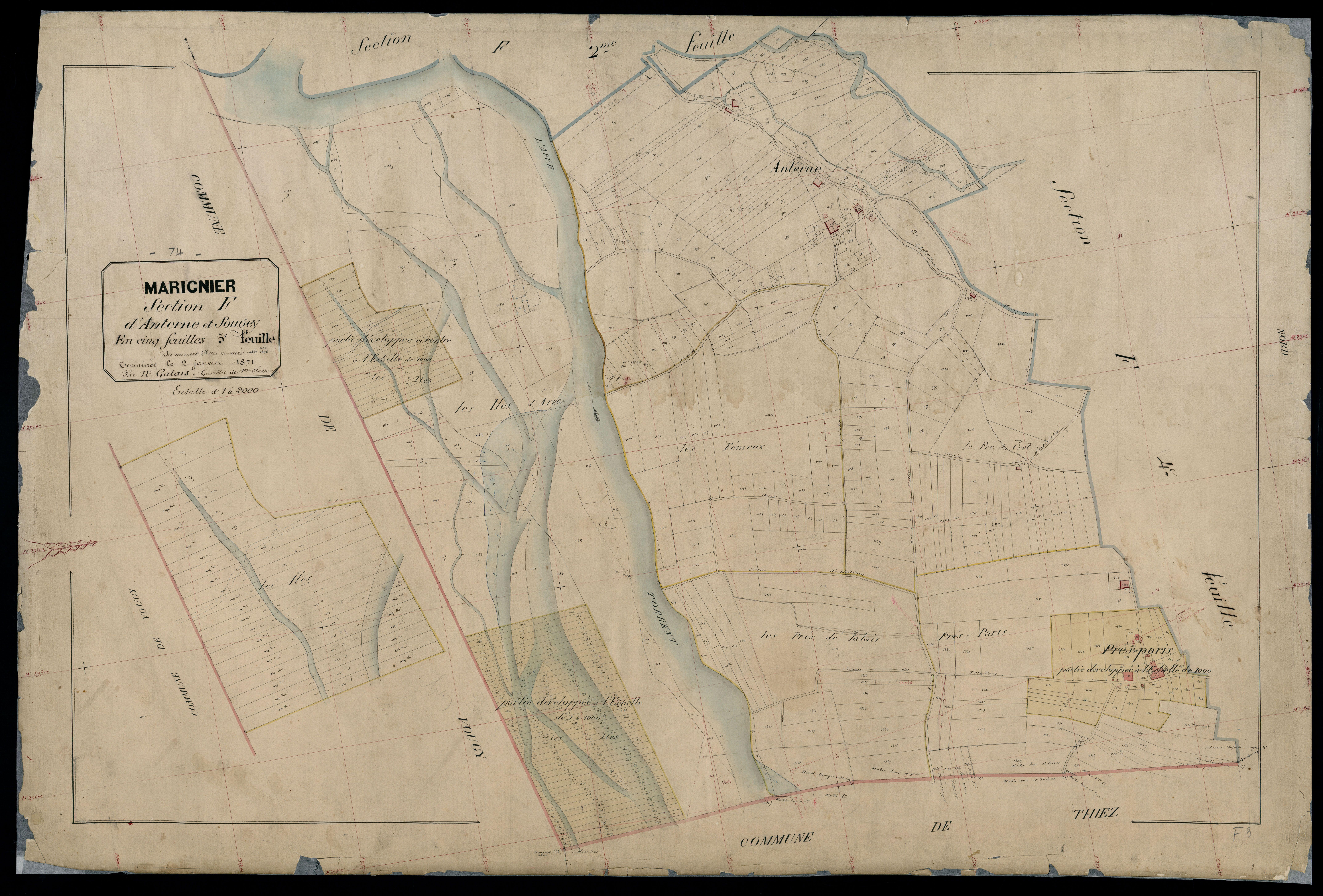 3 P 3 5684 - , parcelles n° 720 à 8 et 1160 à 1300 -