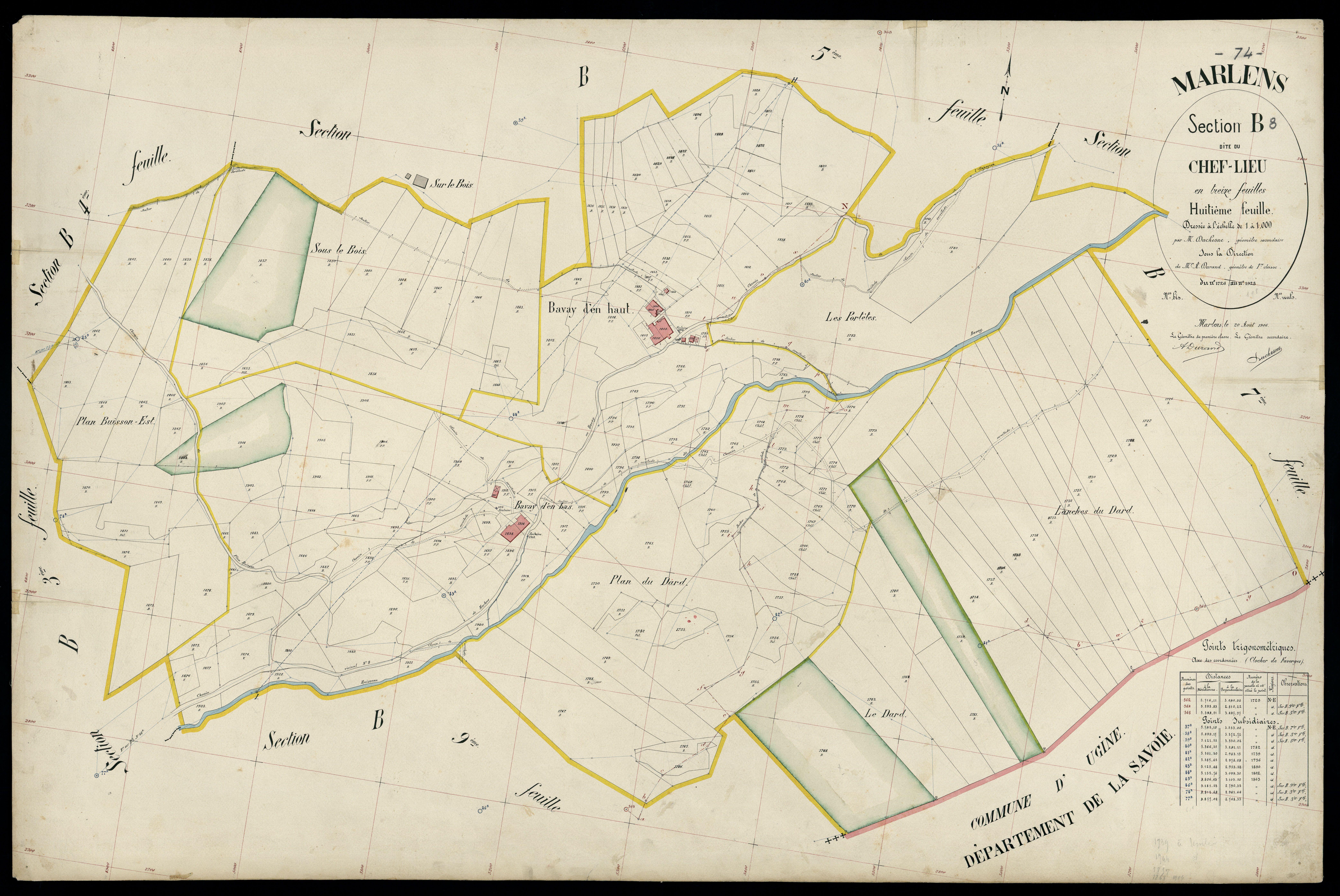 3 P 3 5725 - Feuille n° 9, parcelles n° 1924 à 2148 - 20 août 1906