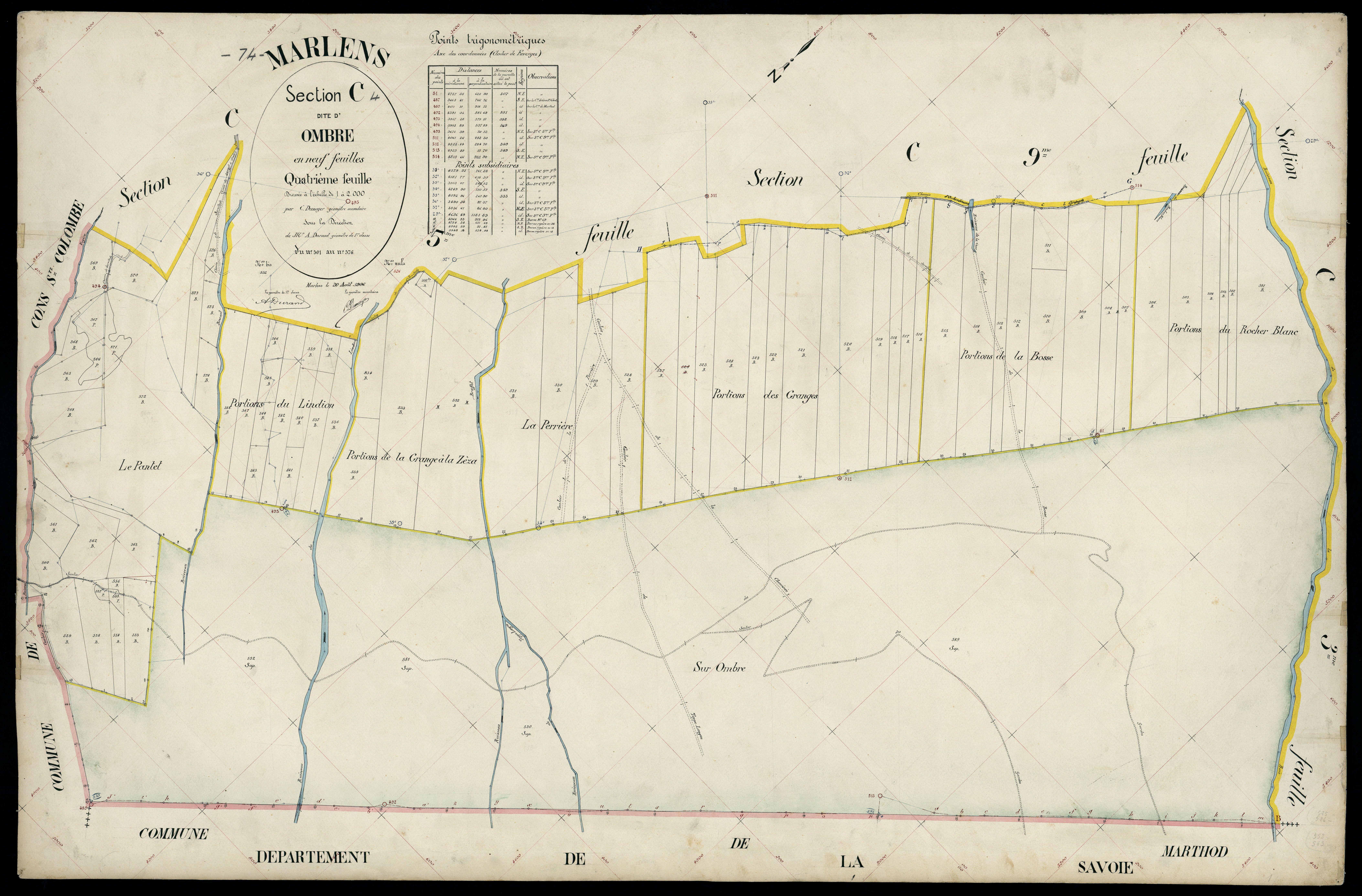 3 P 3 5734 - Feuille n° , parcelles n° 77 à 77 - 20 août 1906