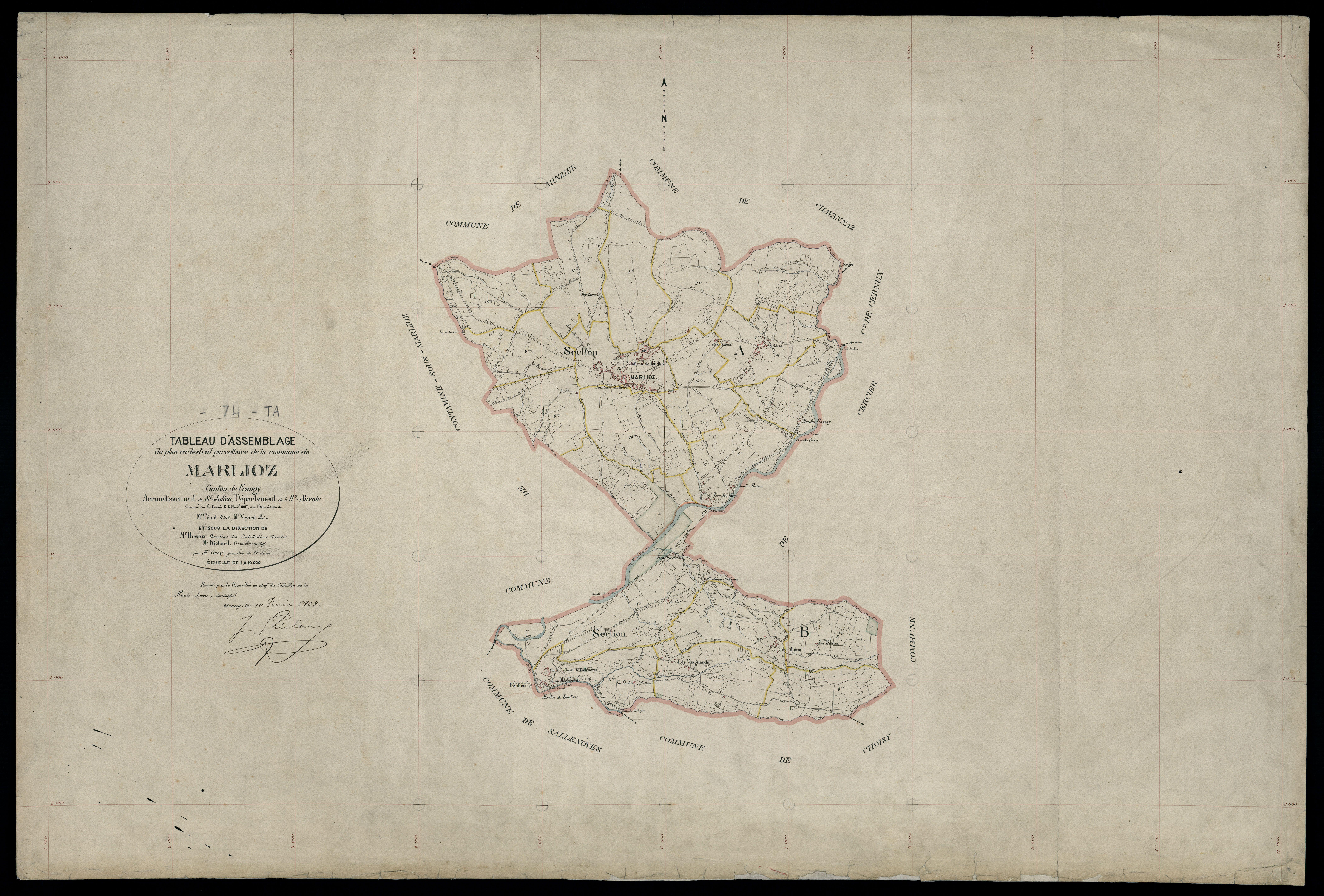 Plan parcellaire - 1907
