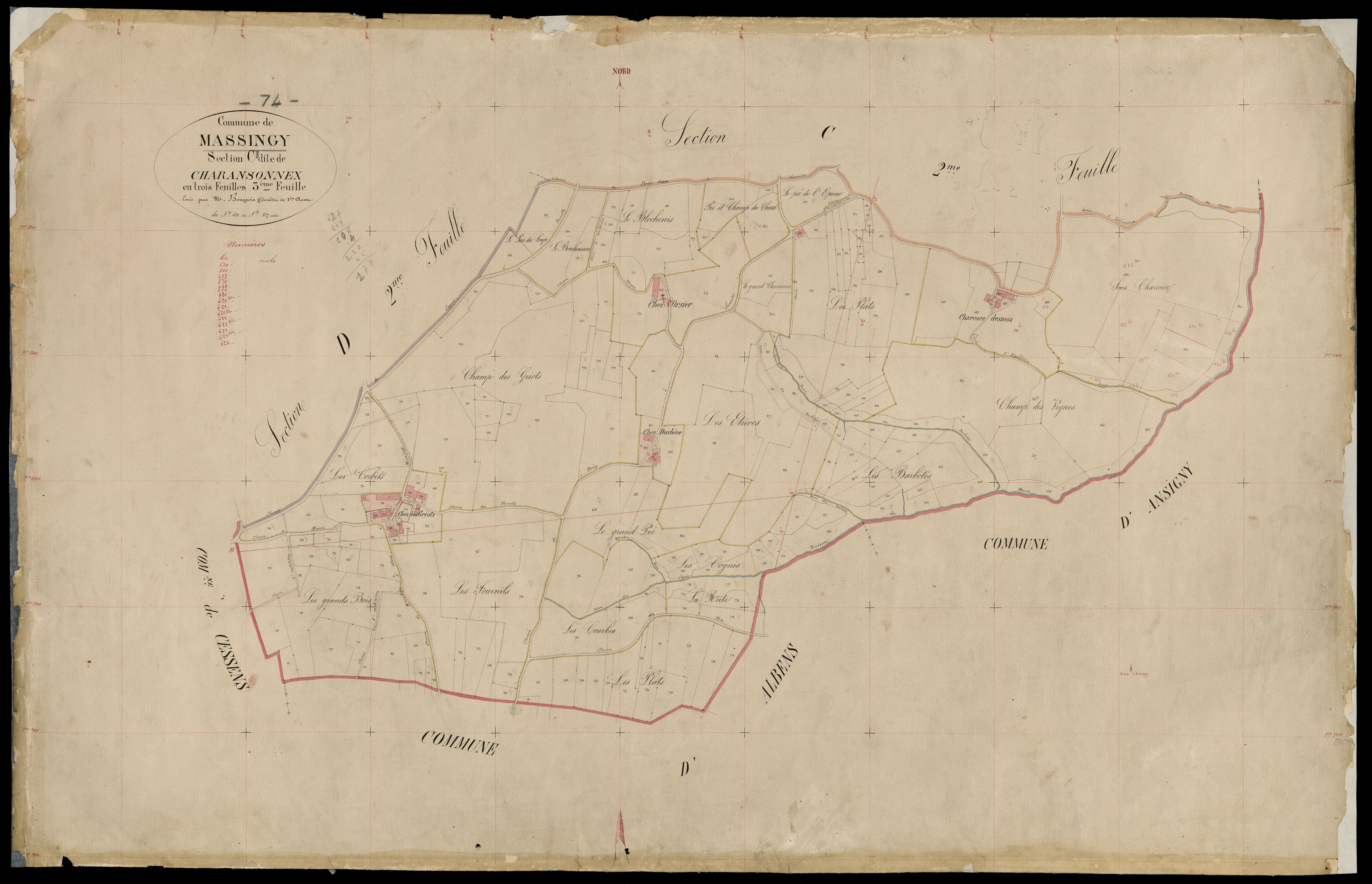 Section D : Perret Dessous et Perret Dessus - 1864