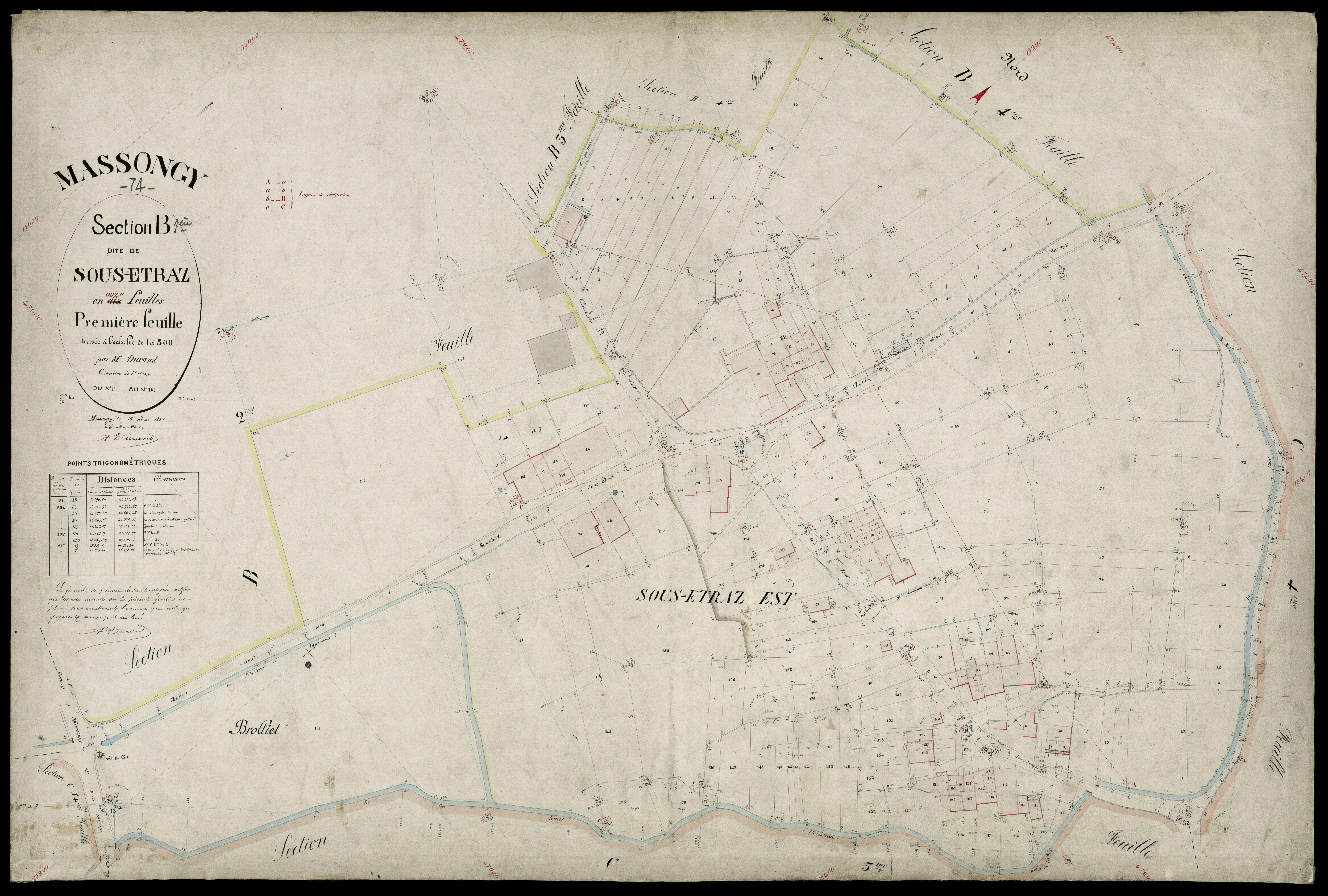3 P 3 5816 - Feuille n° 2, parcelles n° 192 à 249 - 15 mai 1881