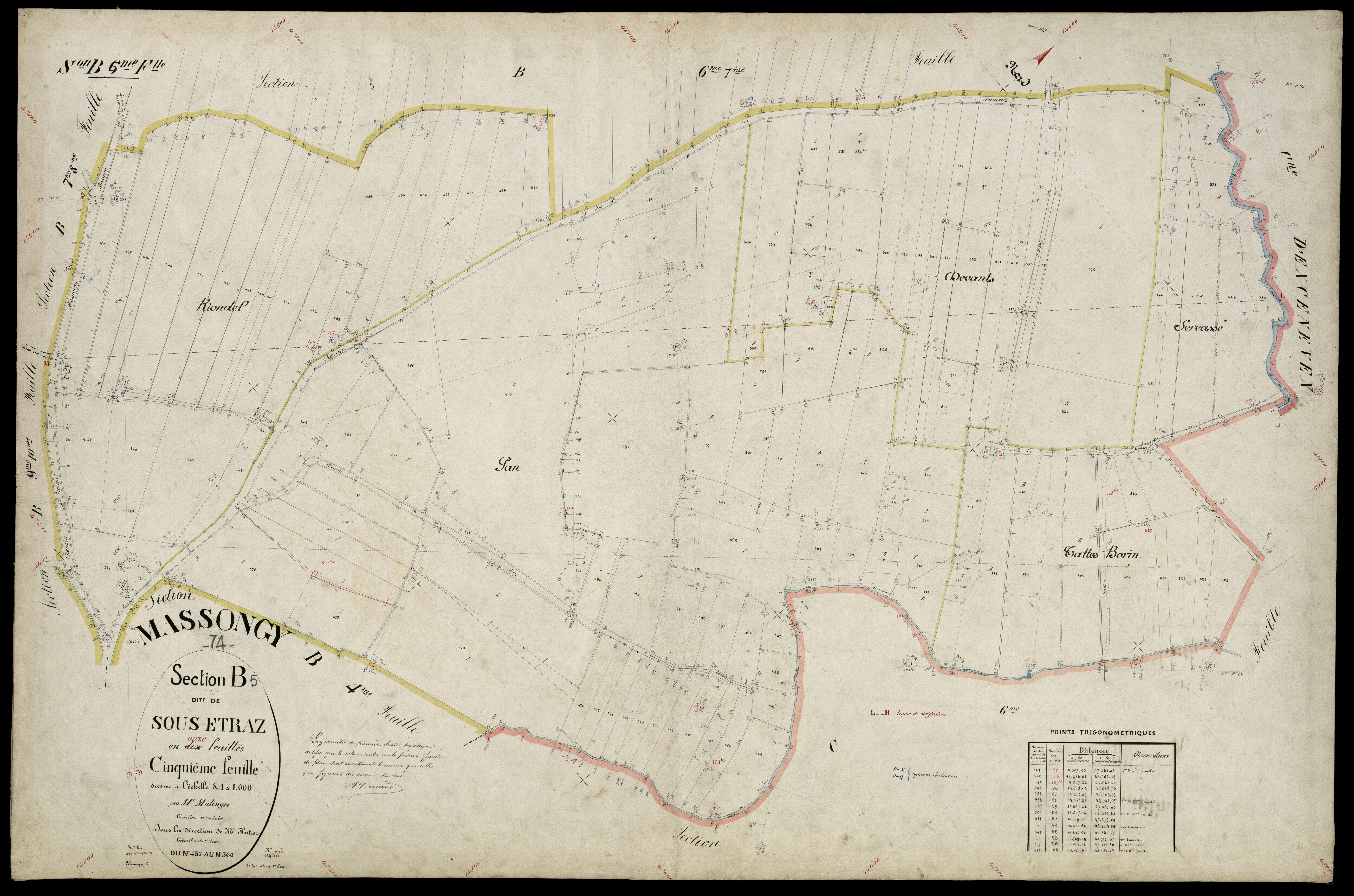3 P 3 5820 - Feuille n° 6, parcelles n° 61 à 677 -