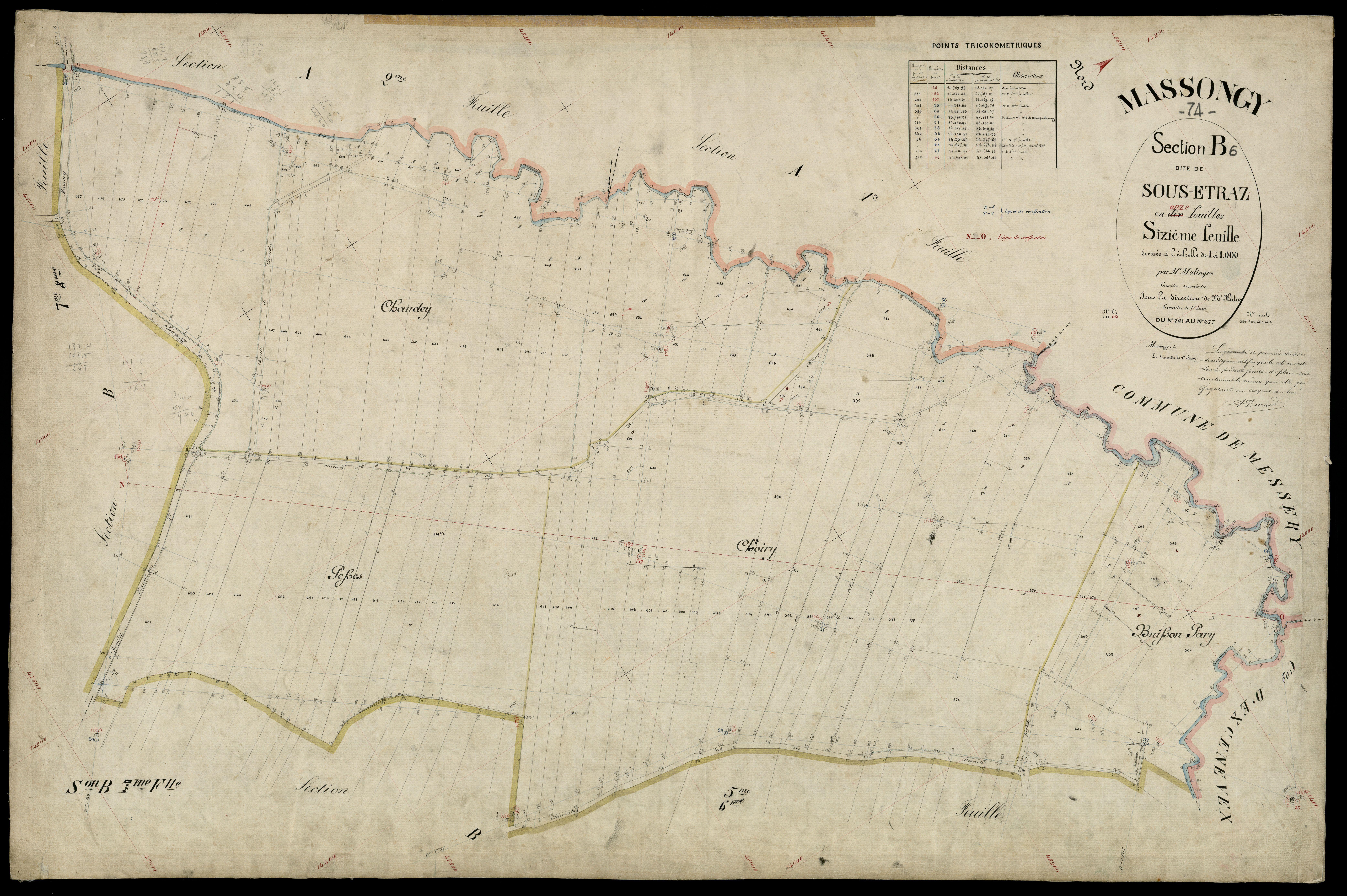 3 P 3 5821 - Feuille n° 7, parcelles n° 678 à 7 -