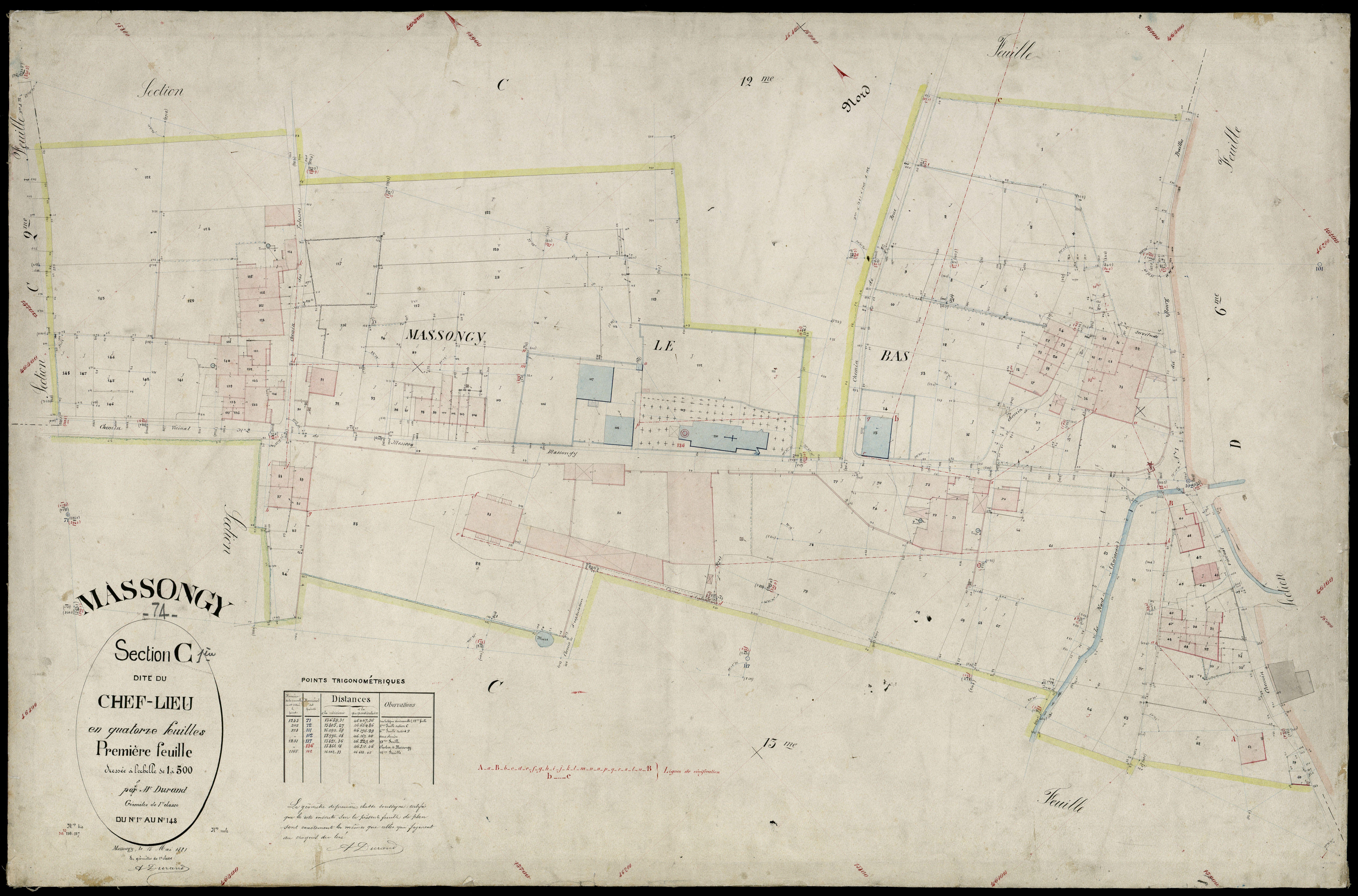 3 P 3 5827 - Feuille n° 2, parcelles n° 149 à 266 -