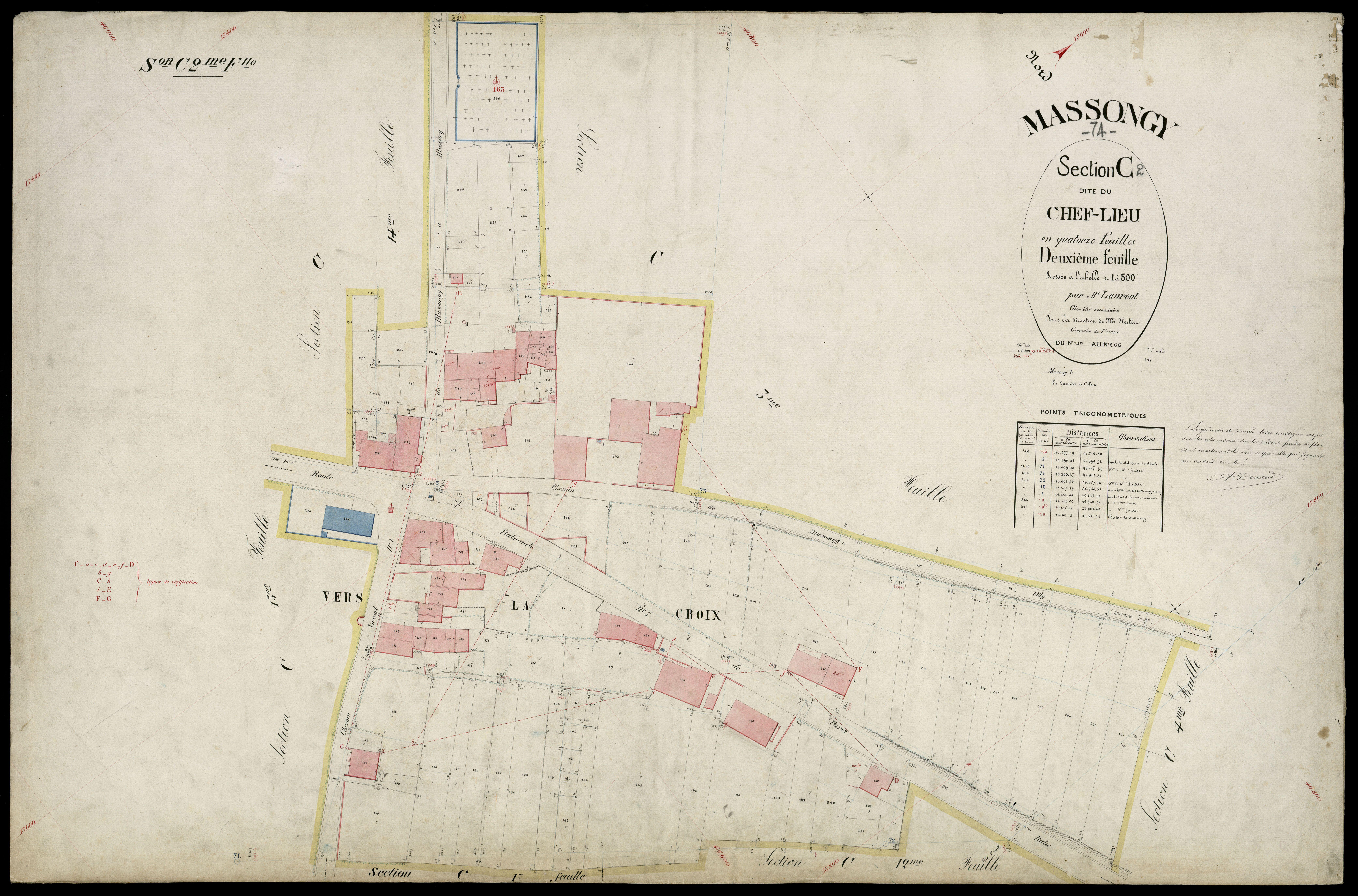 3 P 3 5828 - Feuille n° 3, parcelles n° 267 à 31 -