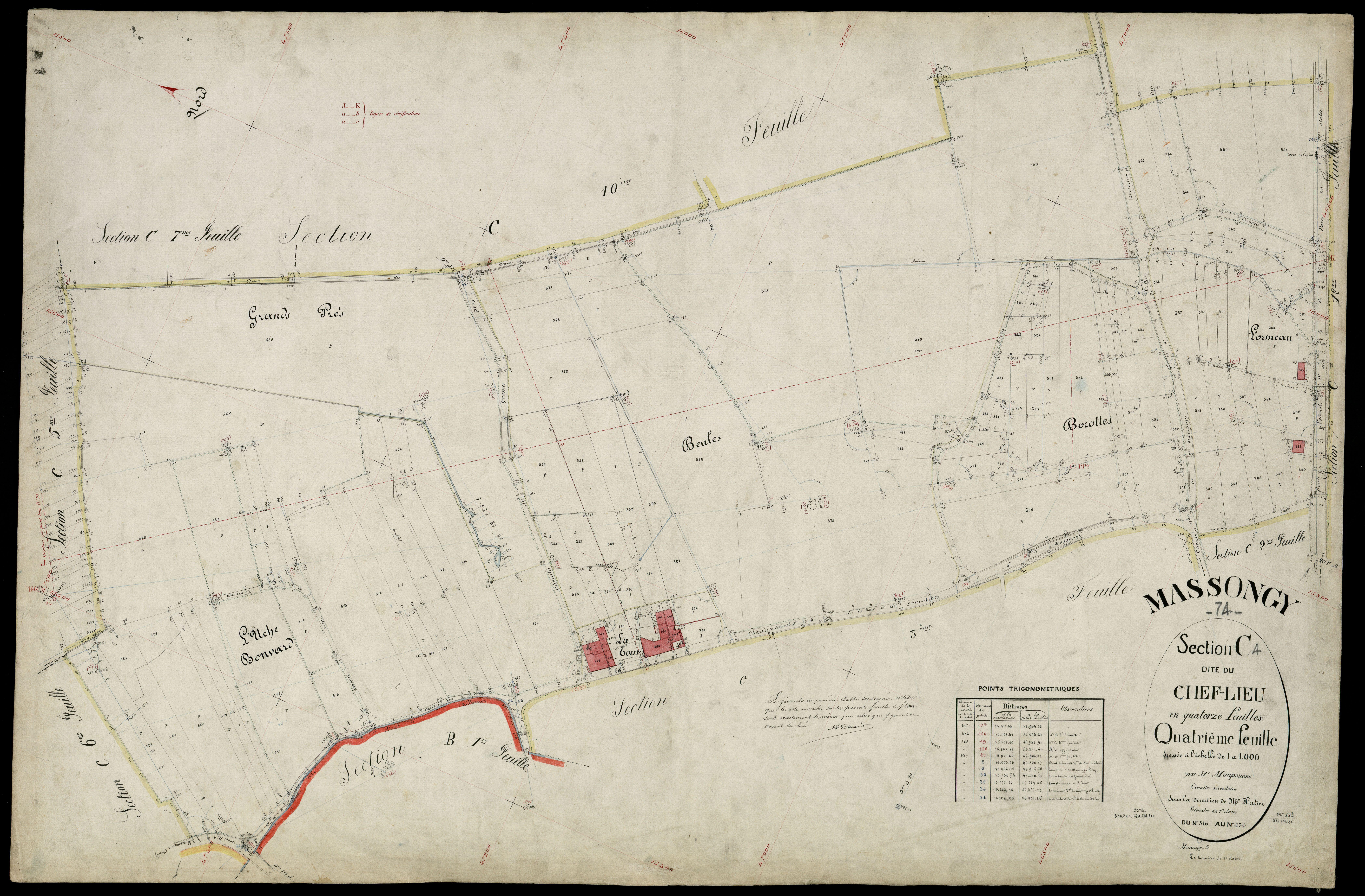 3 P 3 5830 - Feuille n° , parcelles n° 431 à 46 -