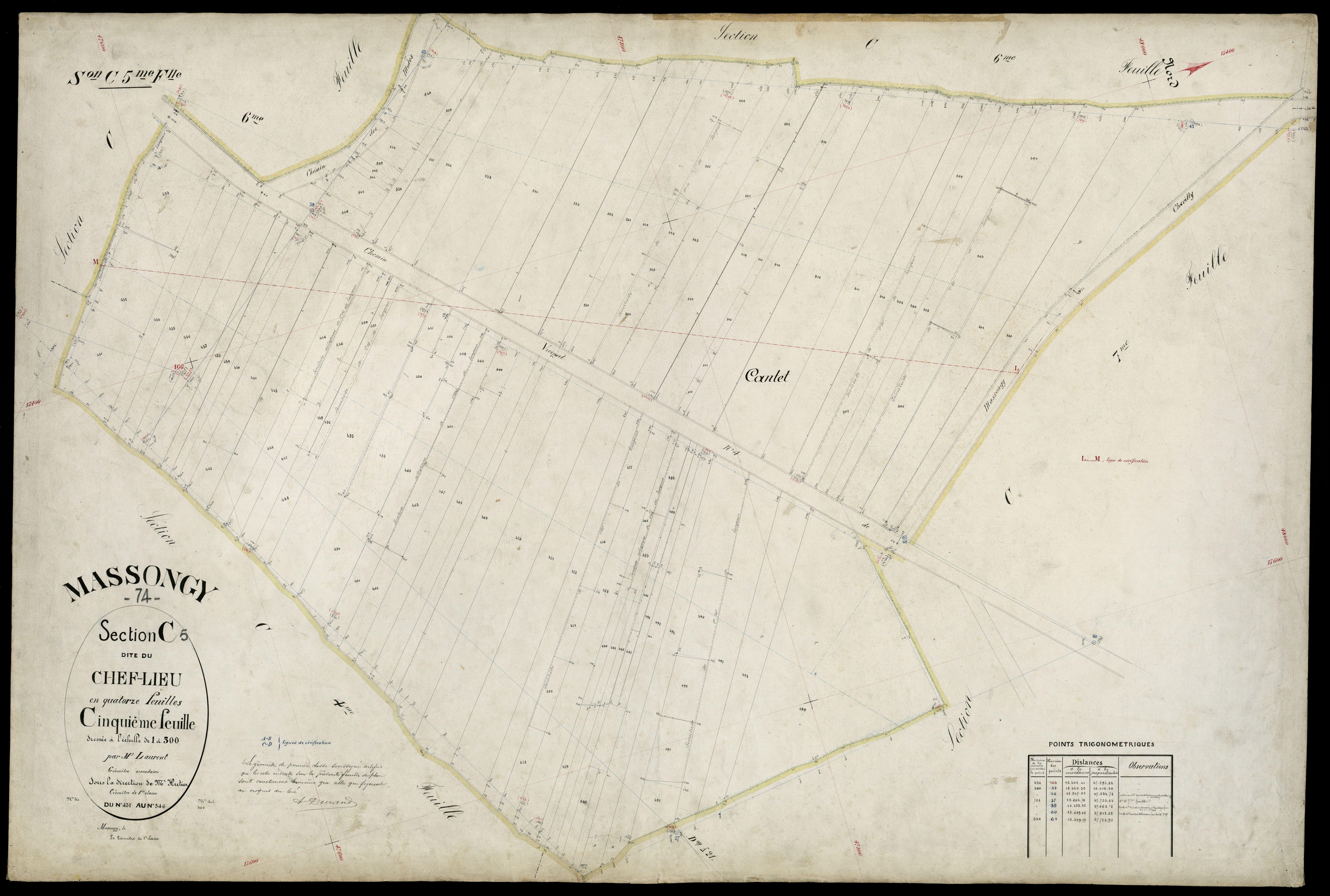 3 P 3 5831 - Feuille n° 6, parcelles n° 47 à 66 -