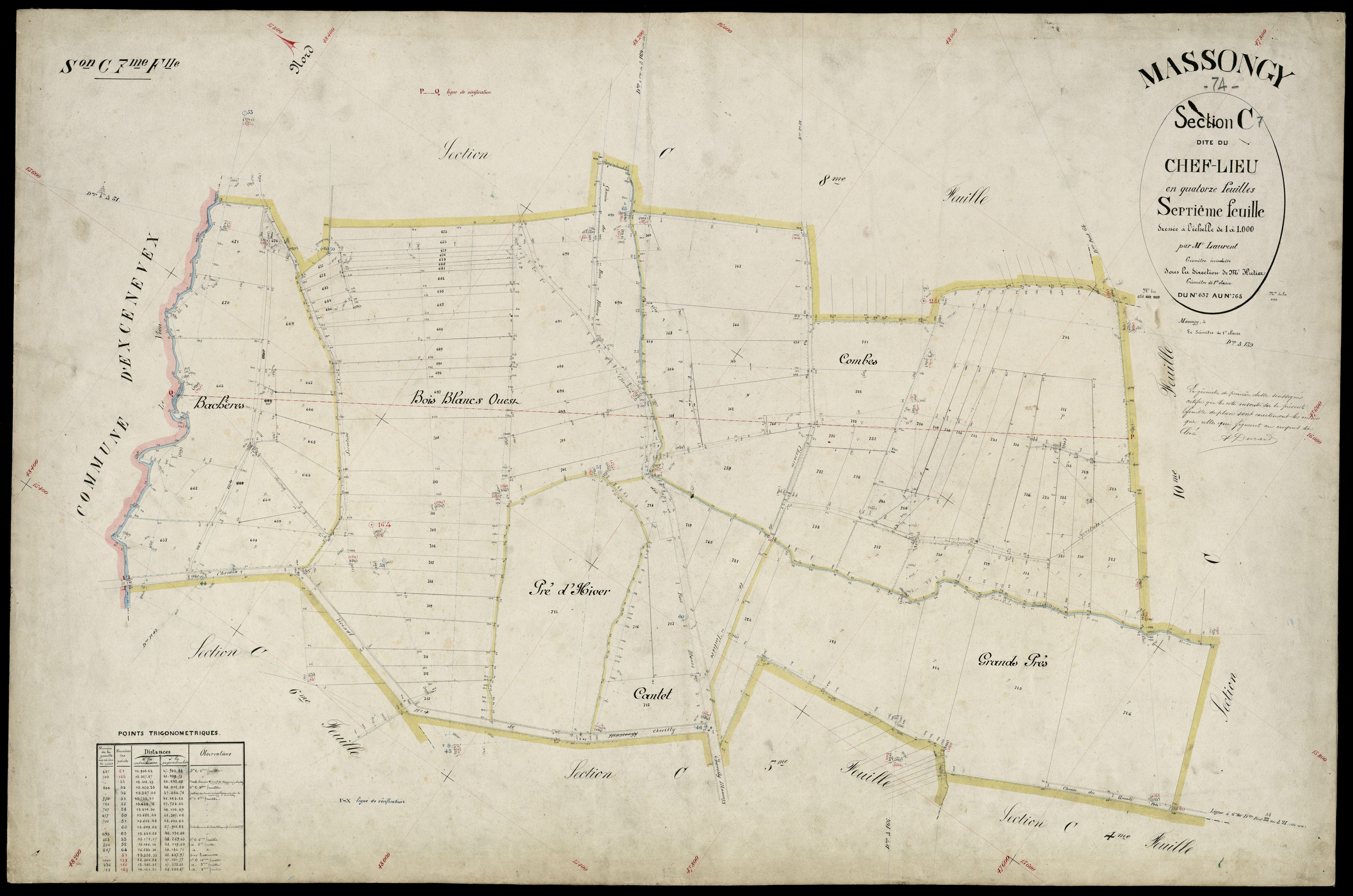 3 P 3 5833 - Feuille n° 8, parcelles n° 769 à 844 -