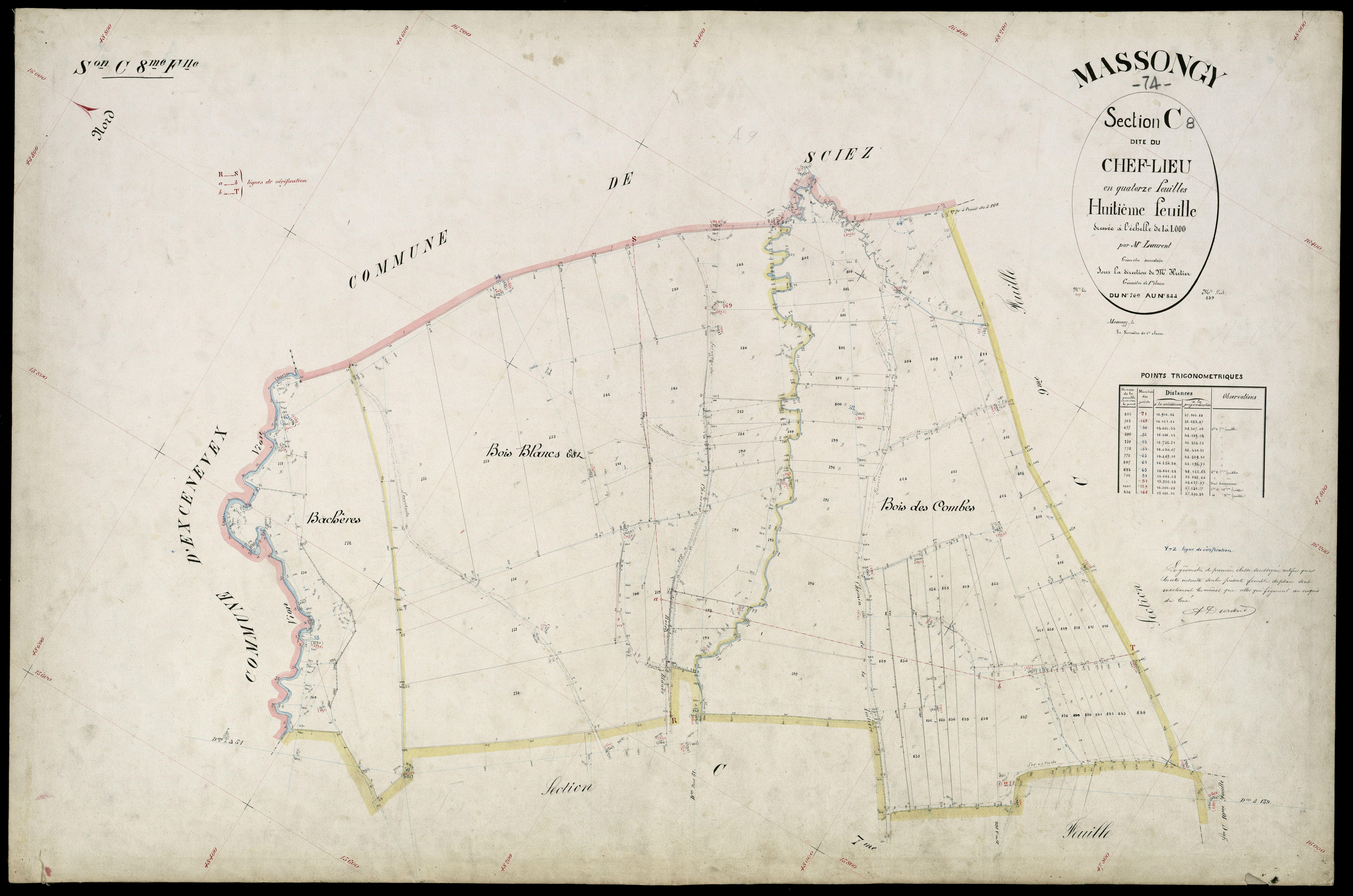 3 P 3 5834 - Feuille n° 9, parcelles n° 84 à 946 -