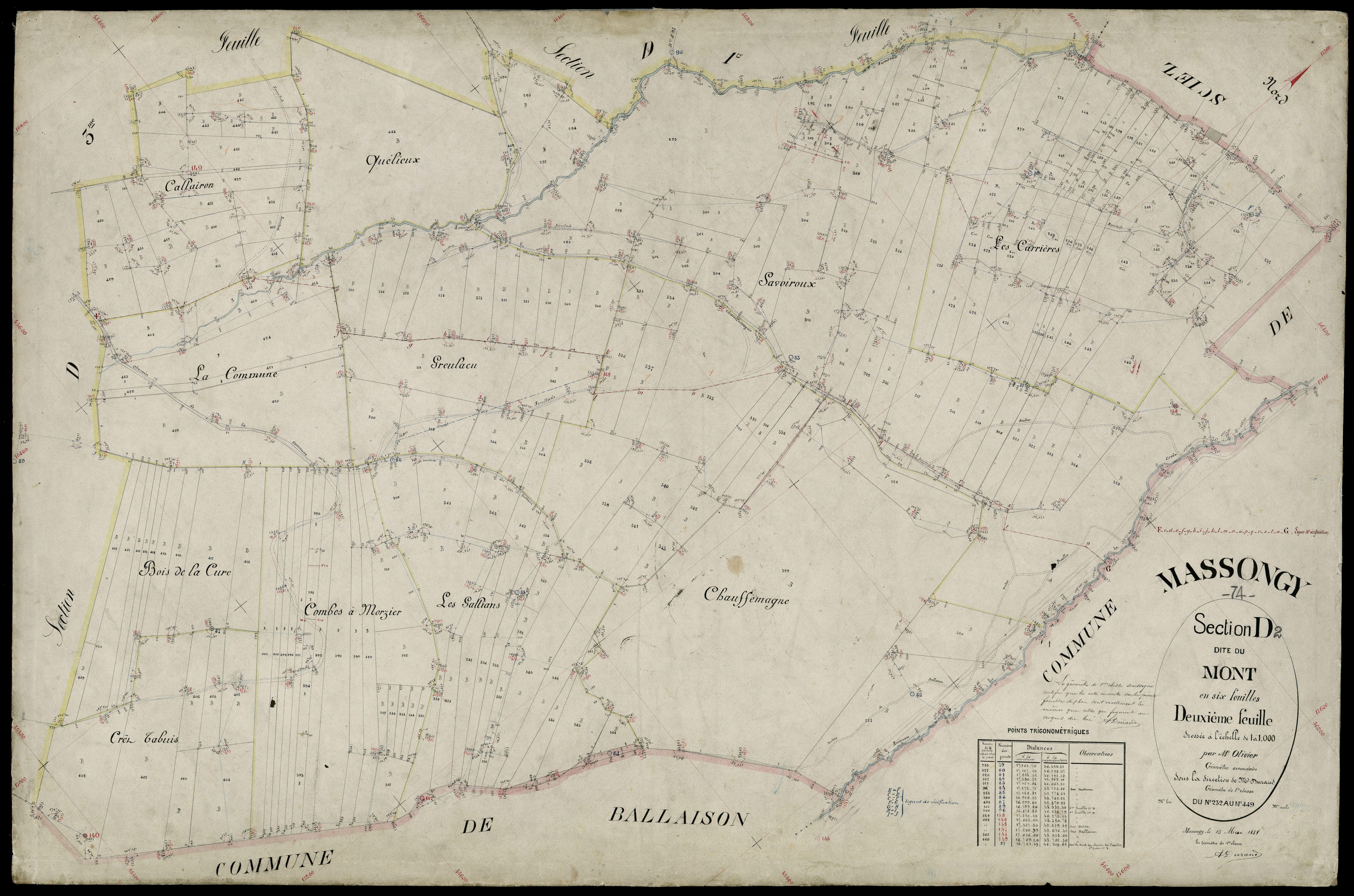 3 P 3 5842 - Feuille n° 3, parcelles n° 40 à 3 - 15 mai 1881