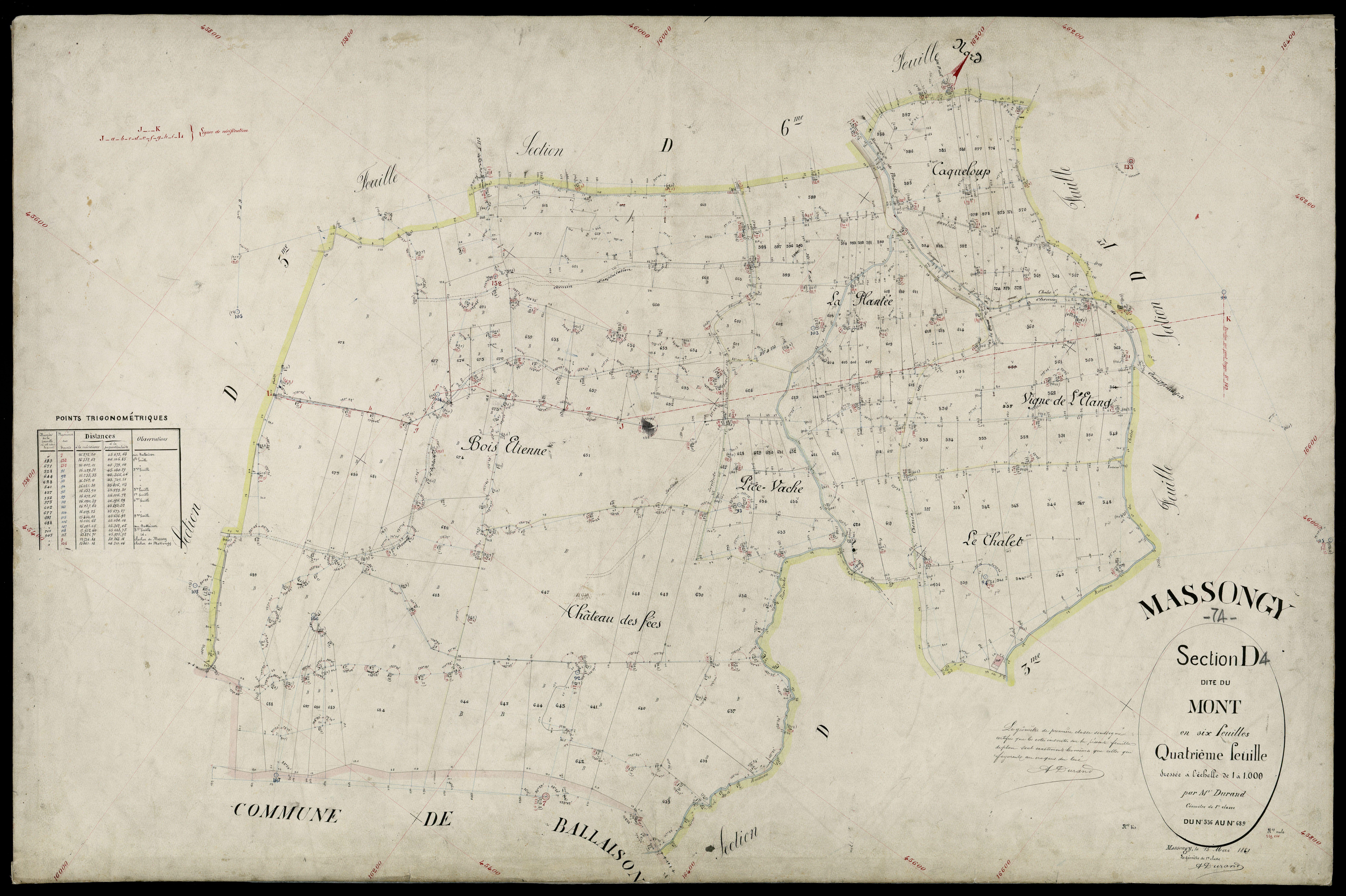 3 P 3 5844 - Feuille n° , parcelles n° 690 à 916 - 15 mai 1881