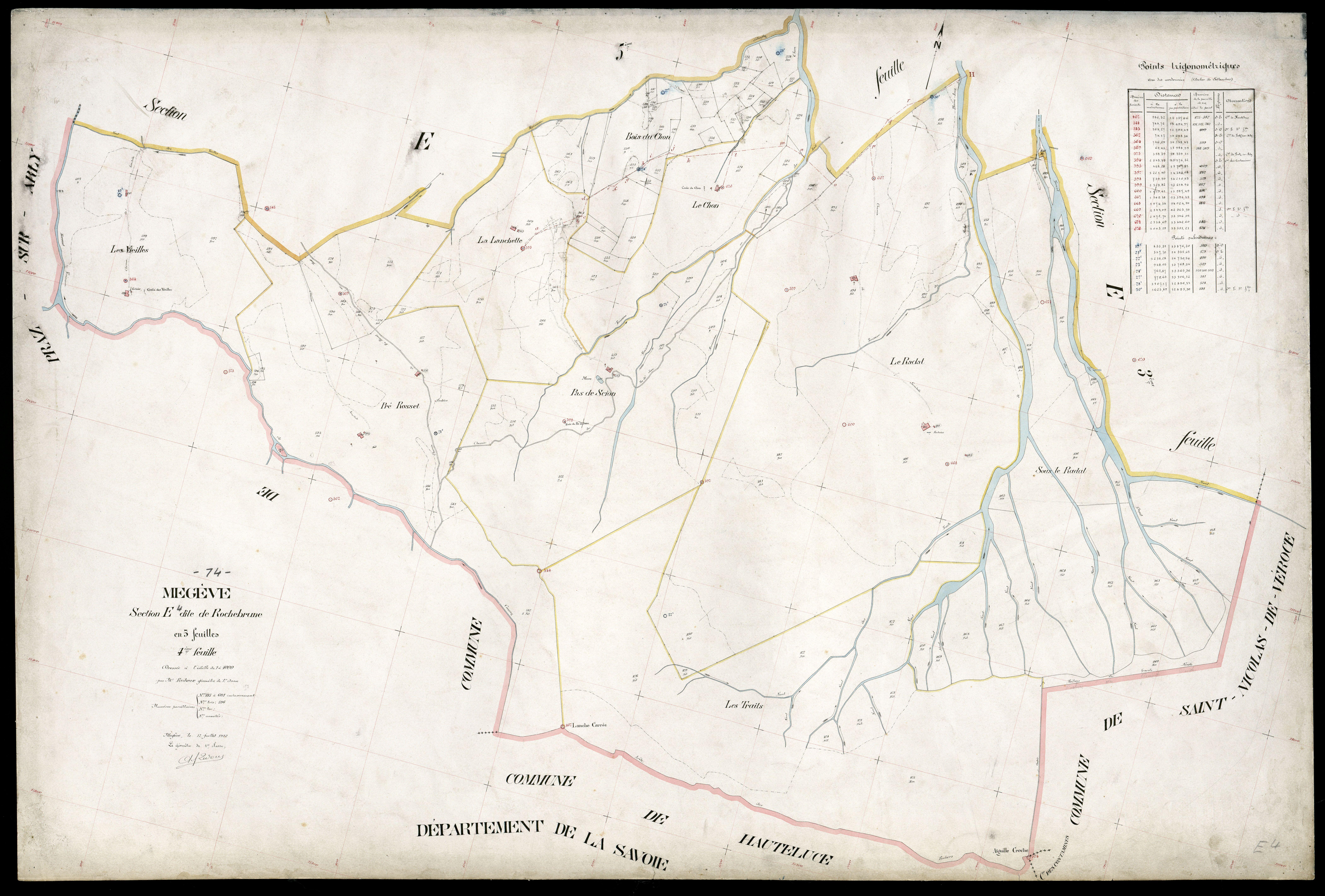 3 P 3 5886 - Feuille n° , parcelles n° 602 à 948 - 17 juillet 1912