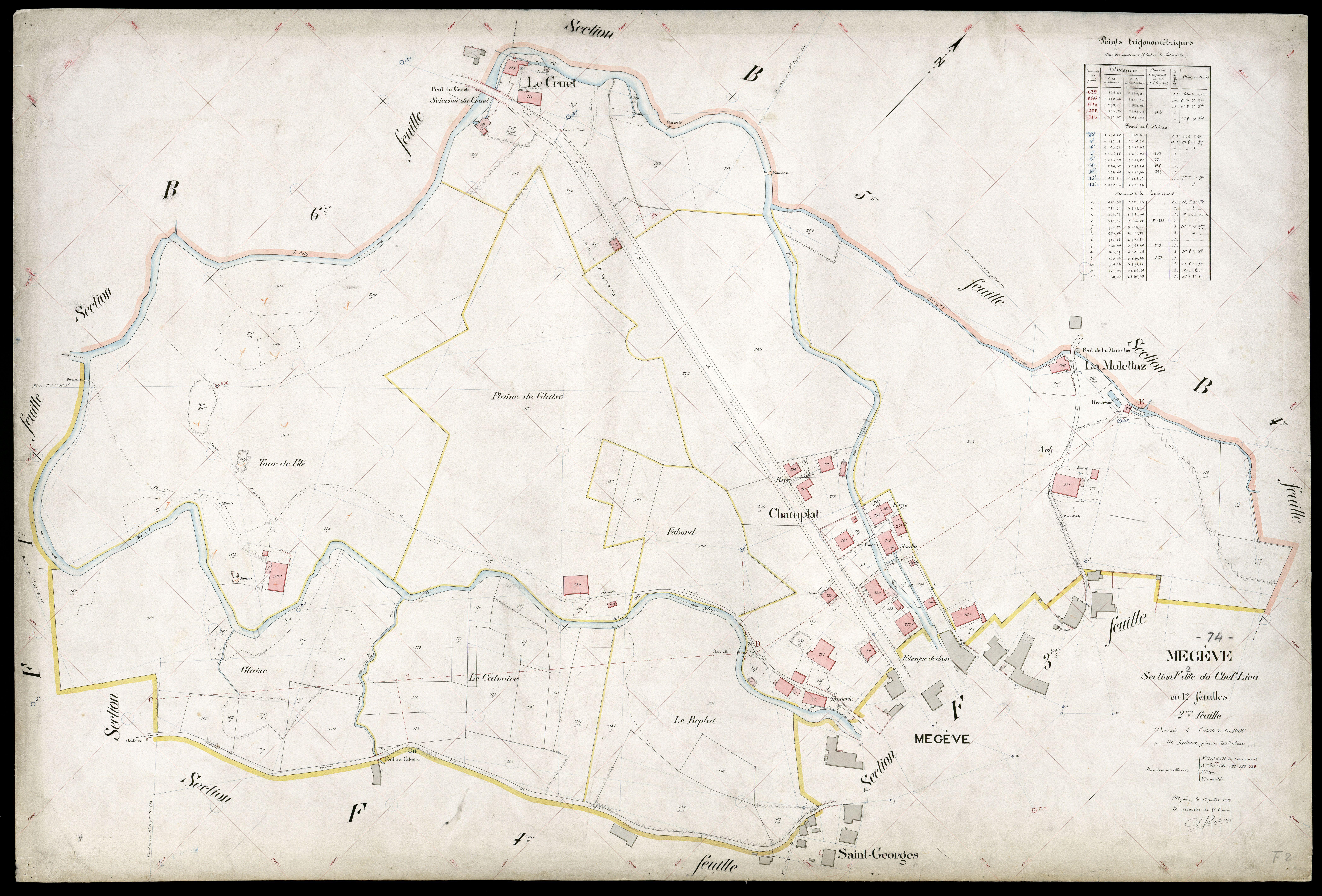 3 P 3 5889 - Feuille n° 3, parcelles n° 277 à 48 - 17 juillet 1912