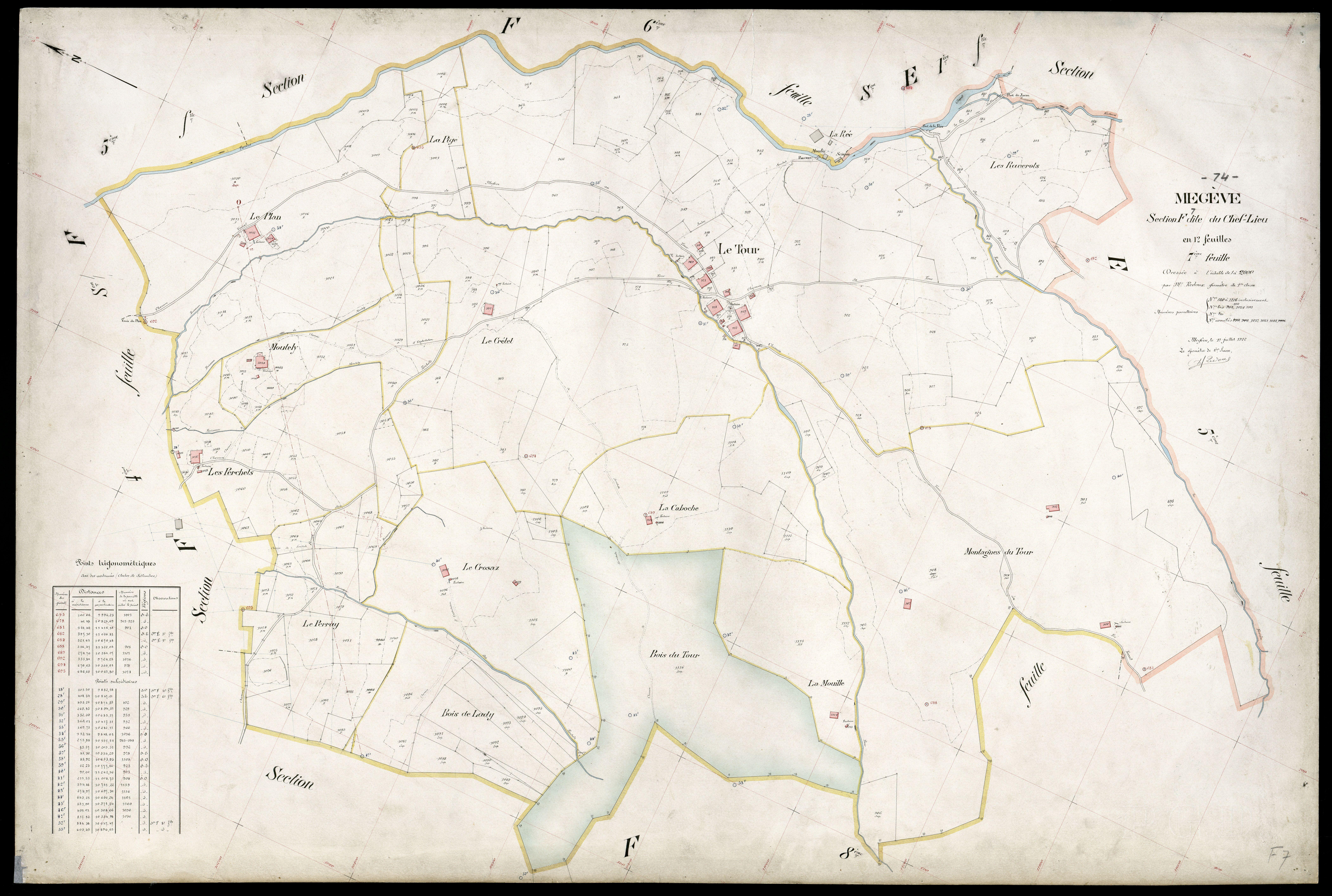 3 P 3 5894 - Feuille n° 8, parcelles n° 1117 à 1241 - 17 juillet 1912