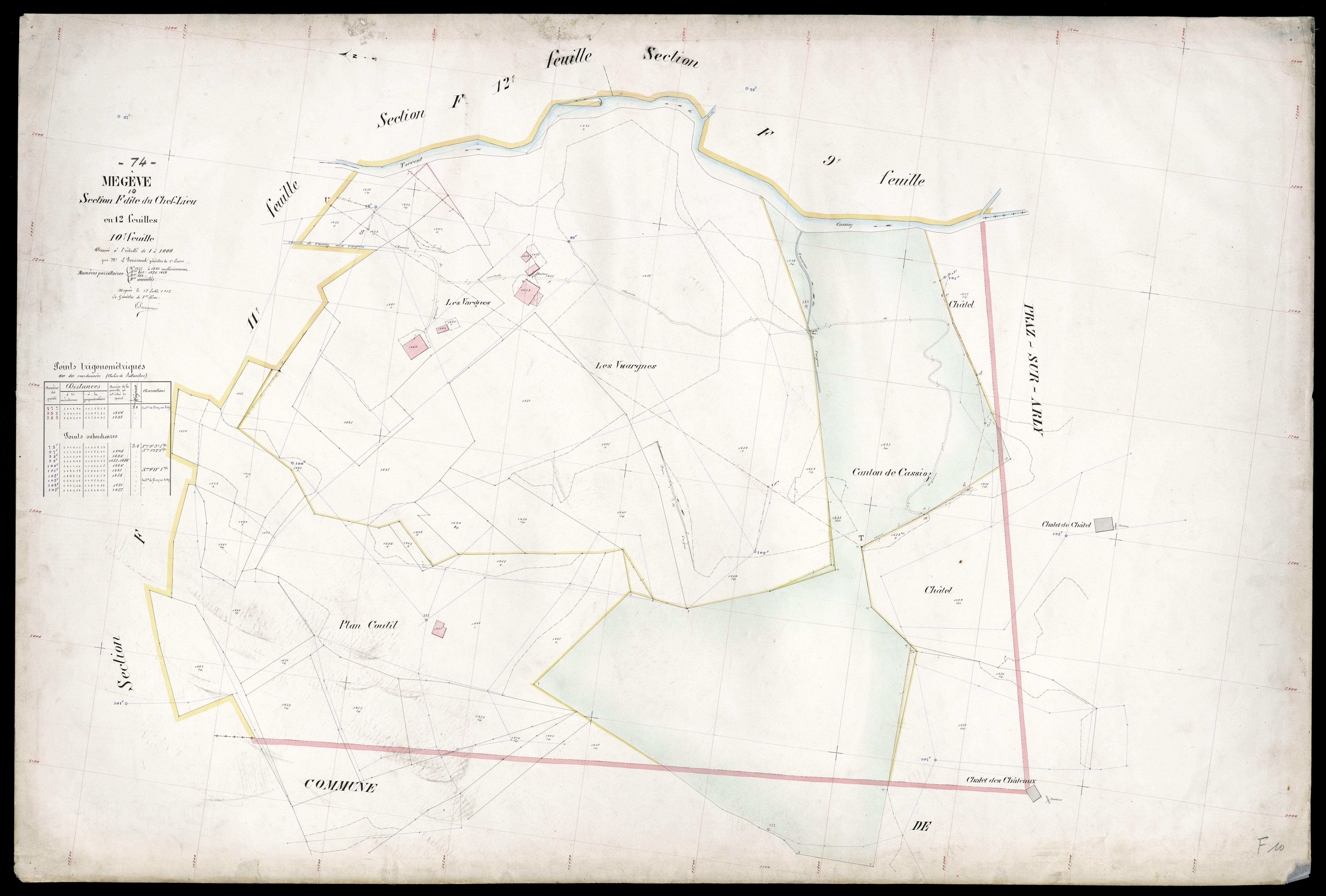 3 P 3 5897 - Feuille n° 11, parcelles n° 1484 à 199 - 17 juillet 1912