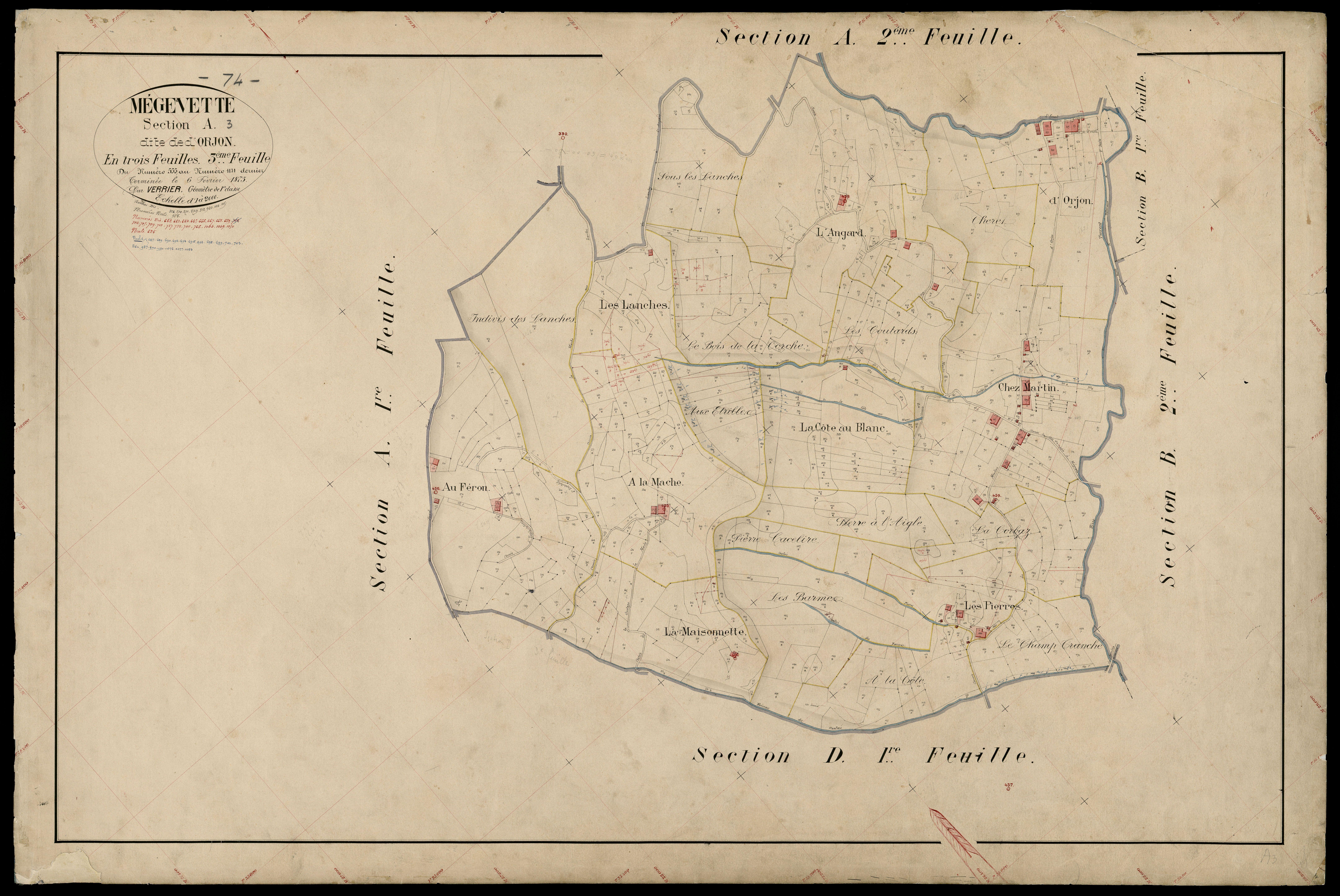 Section B : Le Bourg - 1875