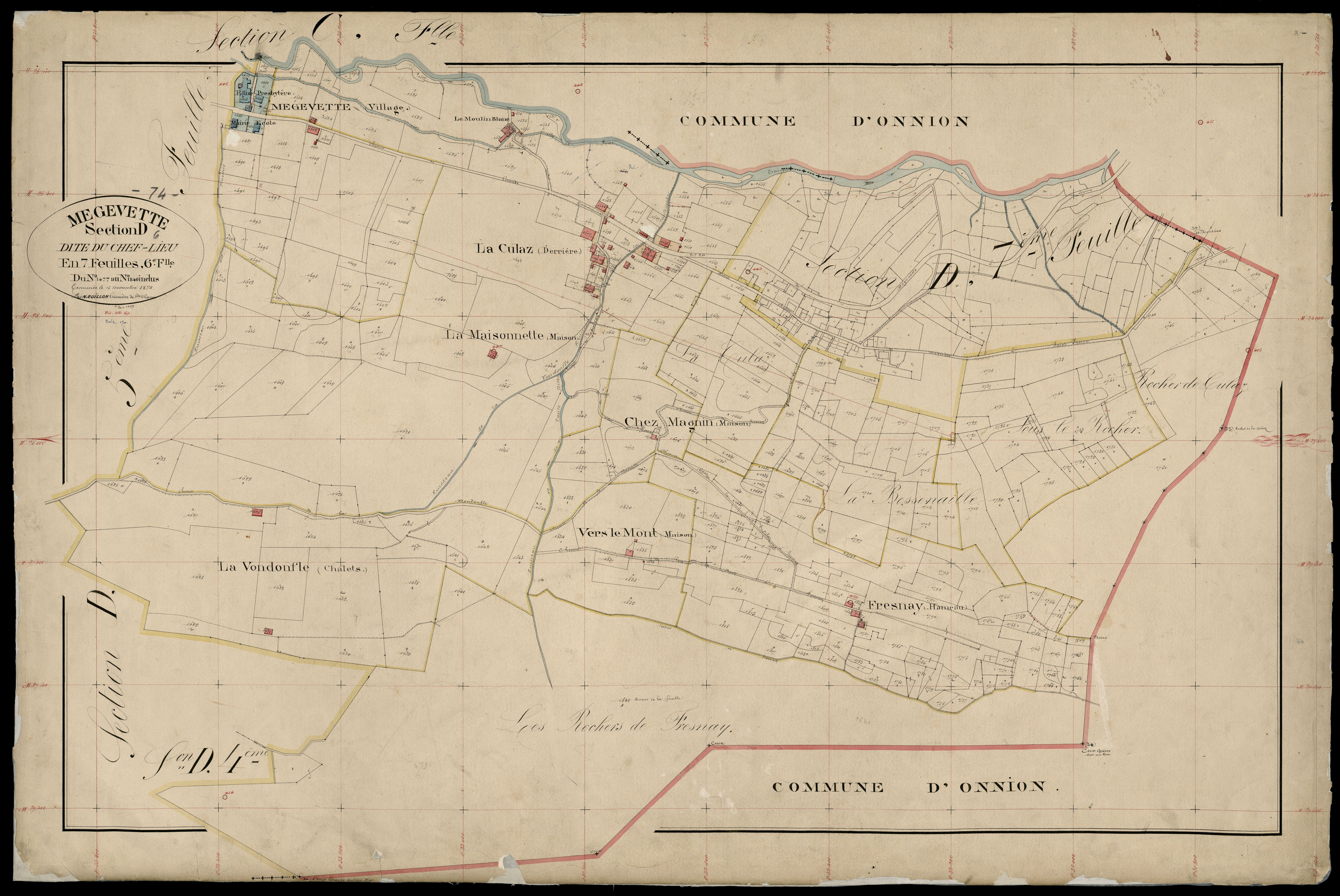 3 P 3 5921 - Feuille n° 7, parcelles n° 1841 à 2006 - 15 novembre 1874