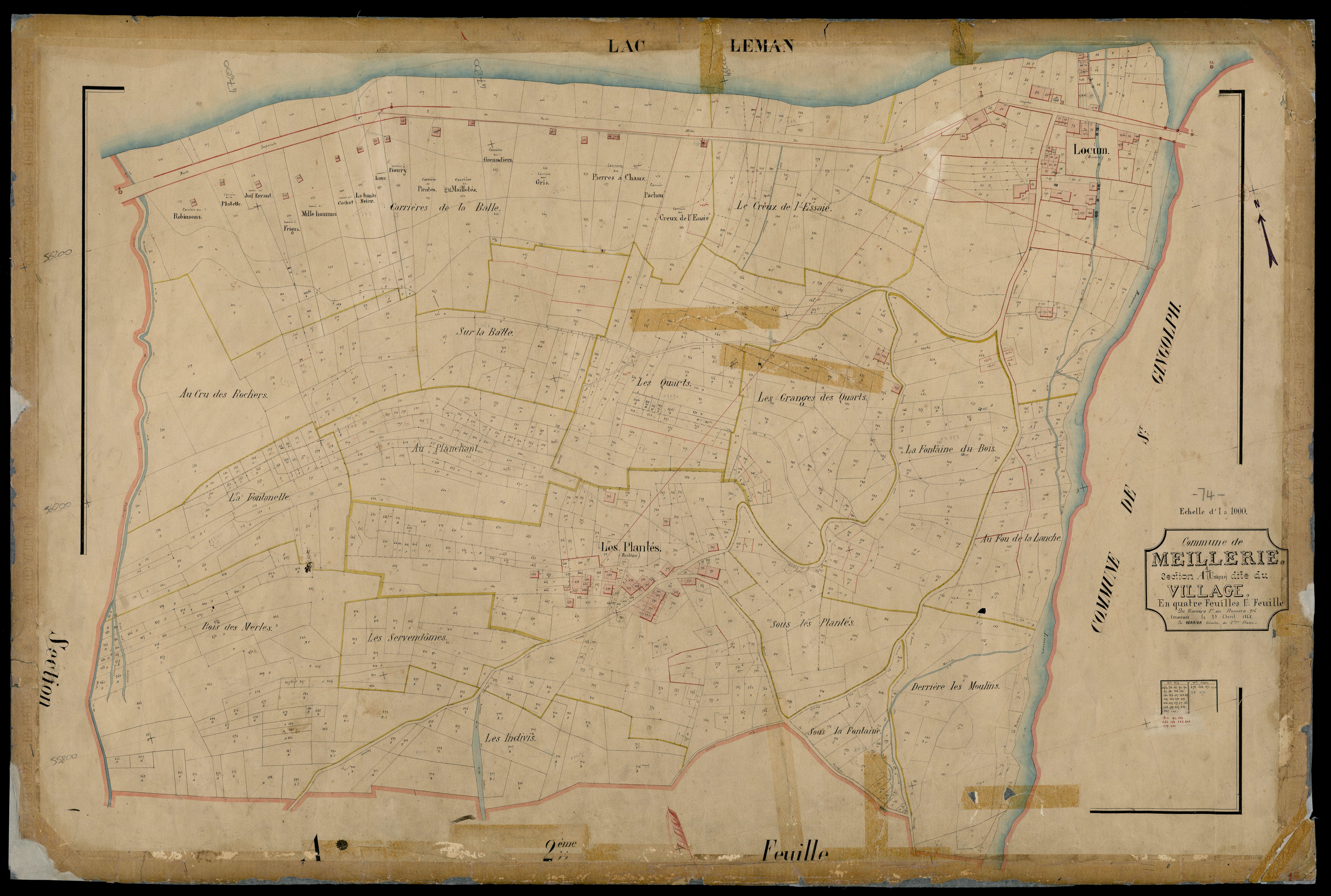 3 P 3 5924 - Feuille n° 2, parcelles n° 917 à 1317 - 1er mai 1868