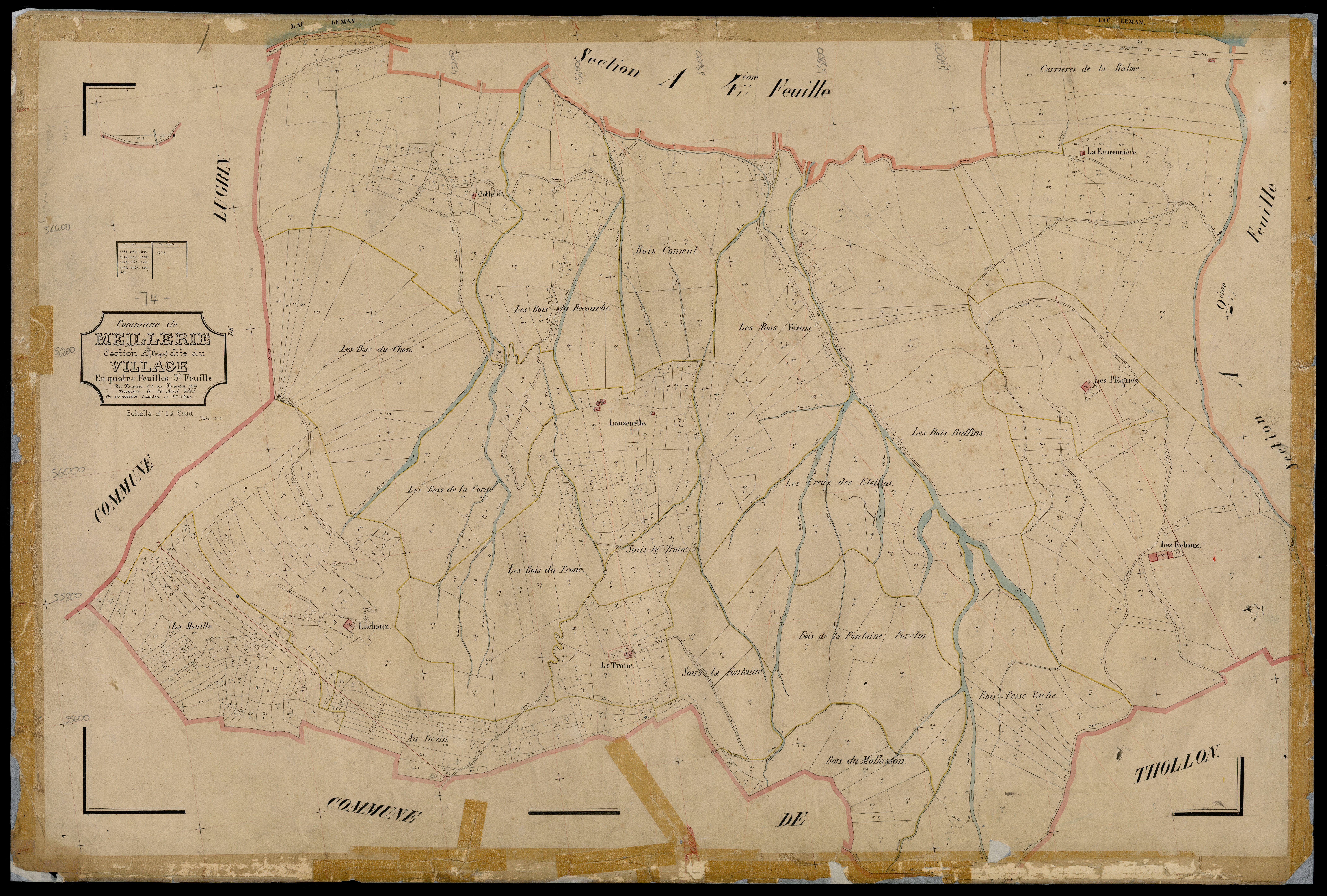 3 P 3 5926 - Feuille n° 4, parcelles n° 189 à 2469 - 1er mai 1868
