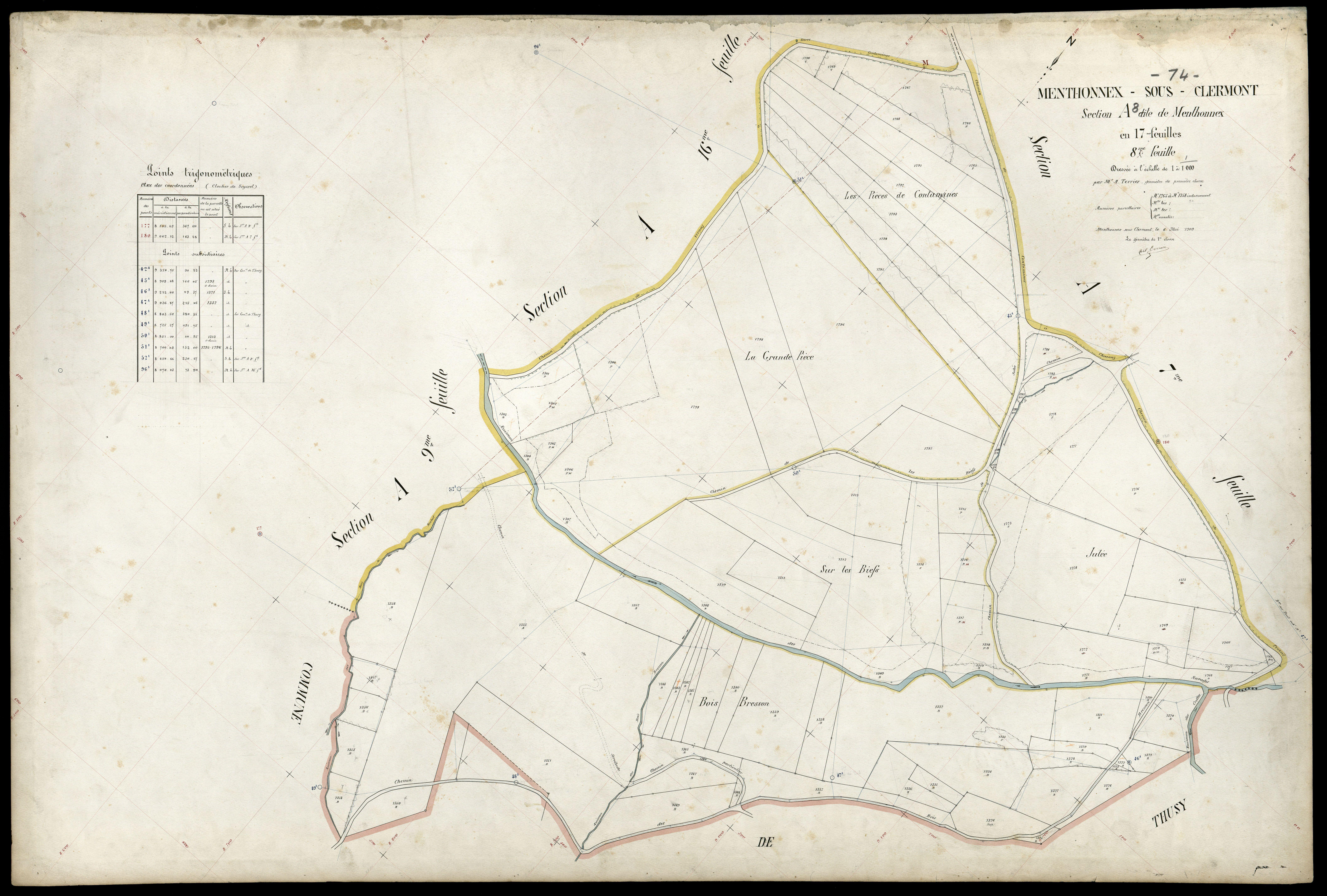 3 P 3 5981 - Feuille n° 9, parcelles n° 139 à 1407 - 6 mai 1909