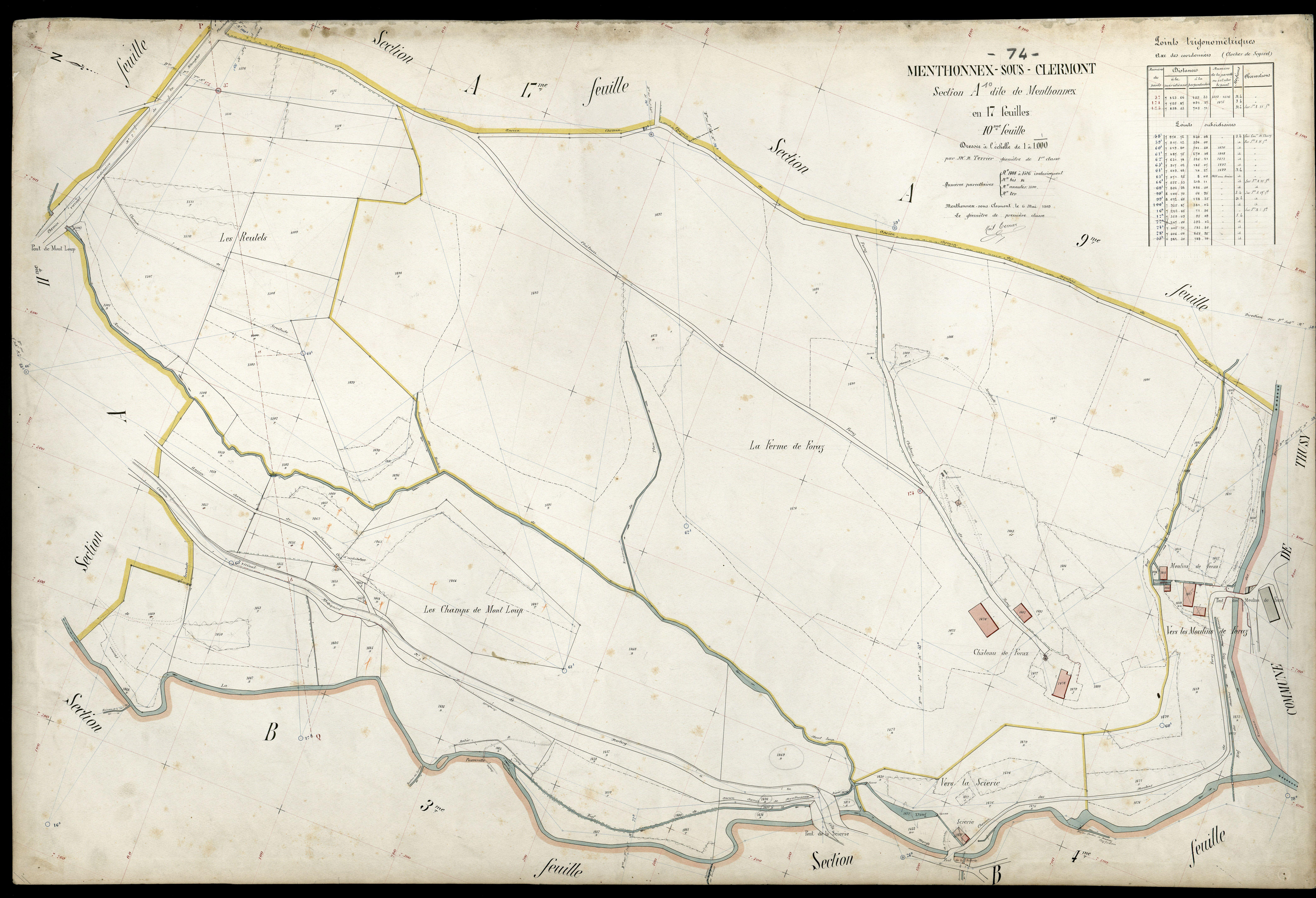 3 P 3 5983 - Feuille n° 11, parcelles n° 117 à 1712 - 6 mai 1909