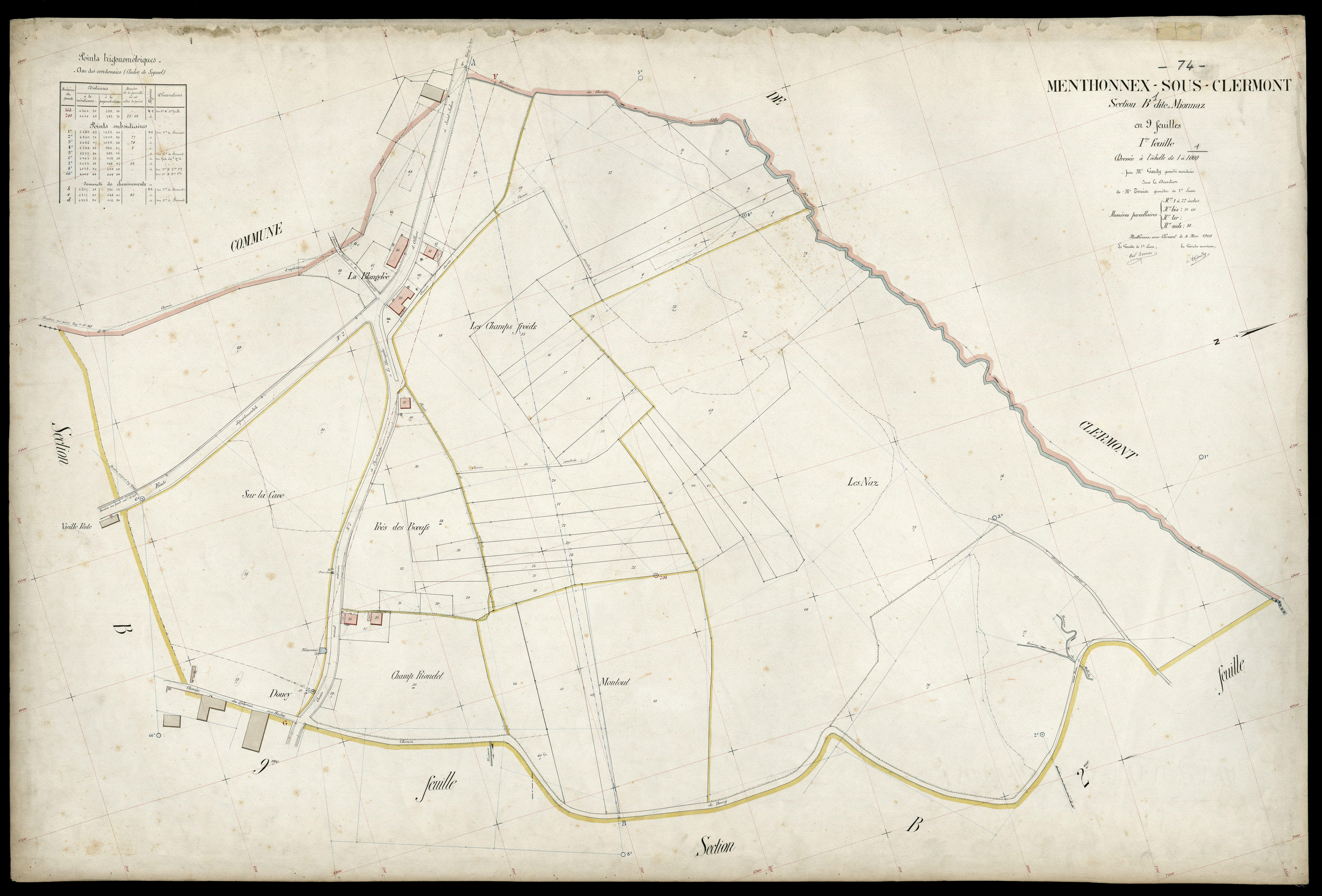 3 P 3 5991 - Feuille n° 2, parcelles n° 78 à 227 - 4 mai 1909