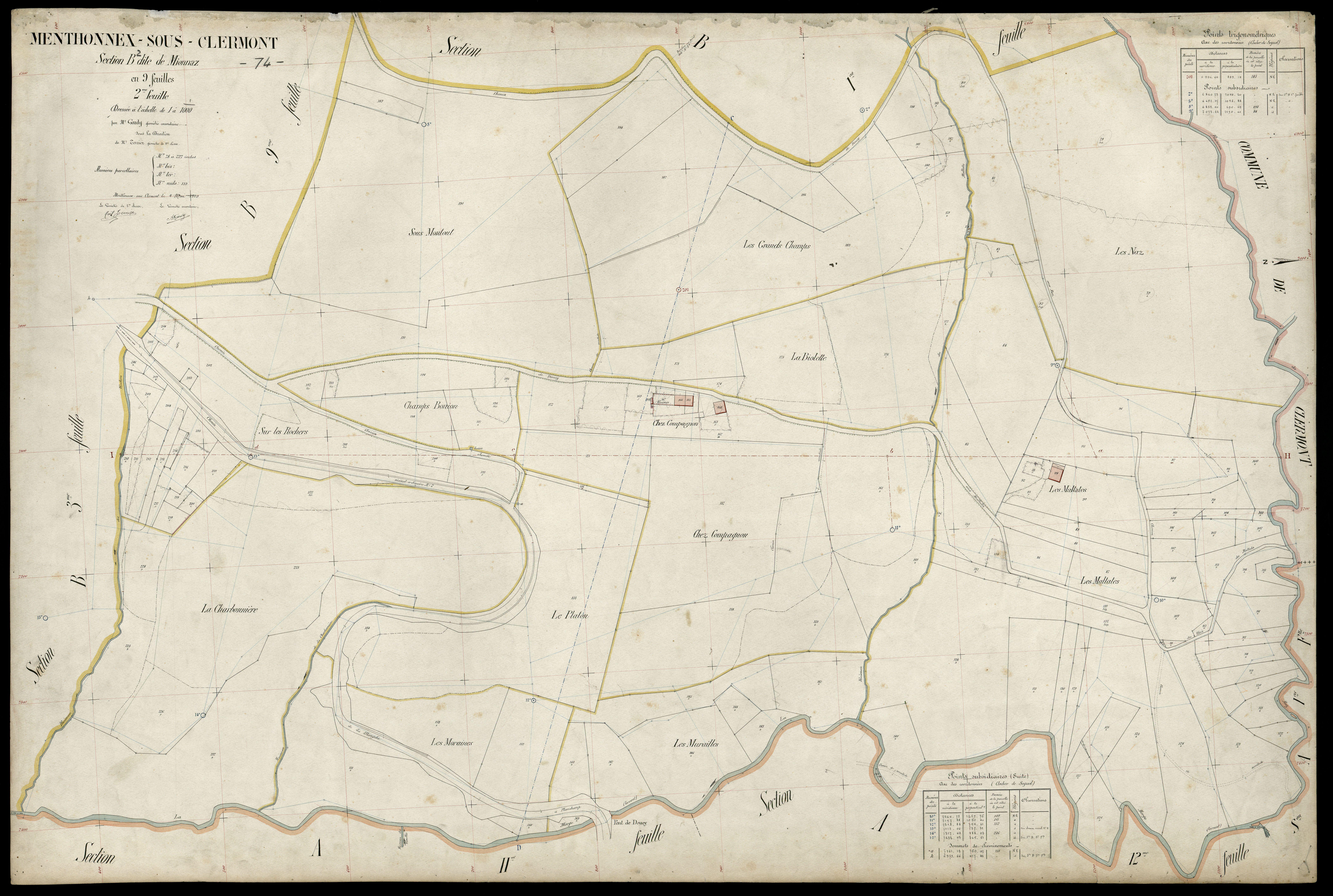 3 P 3 5992 - Feuille n° 3, parcelles n° 228 à 381 - 4 mai 1909