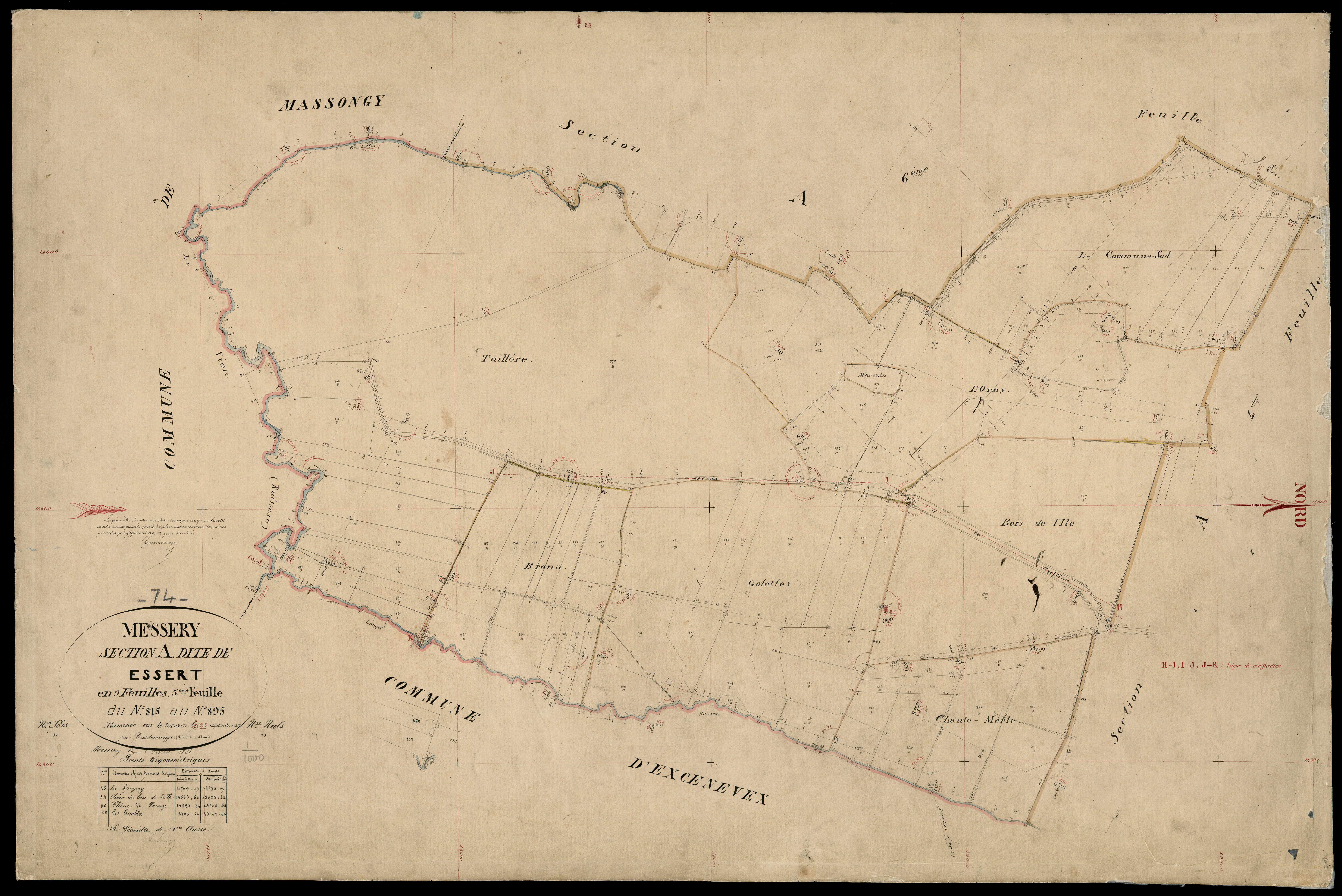 3 P 3 6015 - Feuille n° 6, parcelles n° 896 à 1002 -