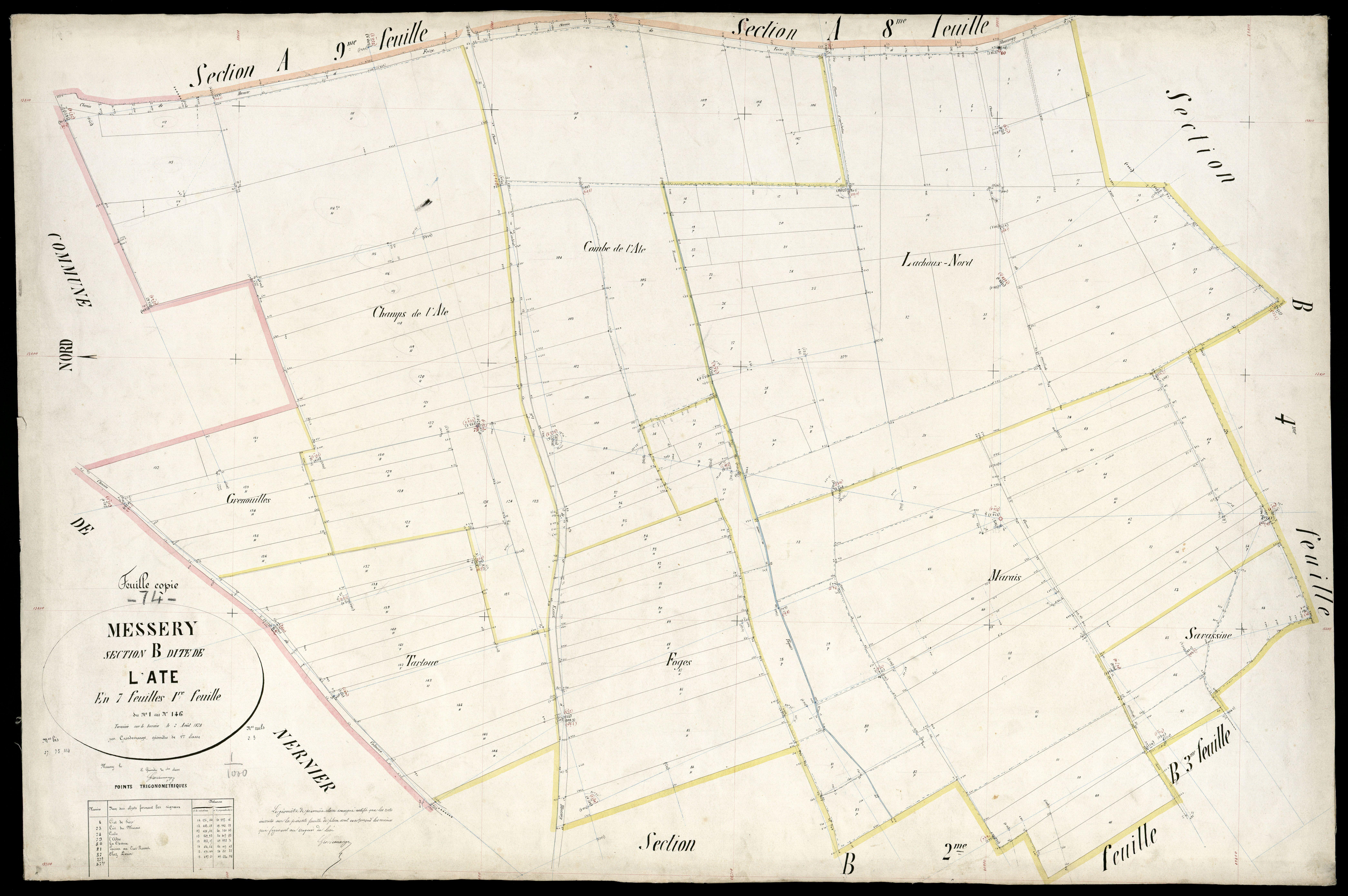 3 P 3 6020 - Feuille n° 2, parcelles n° 147 à 269 -