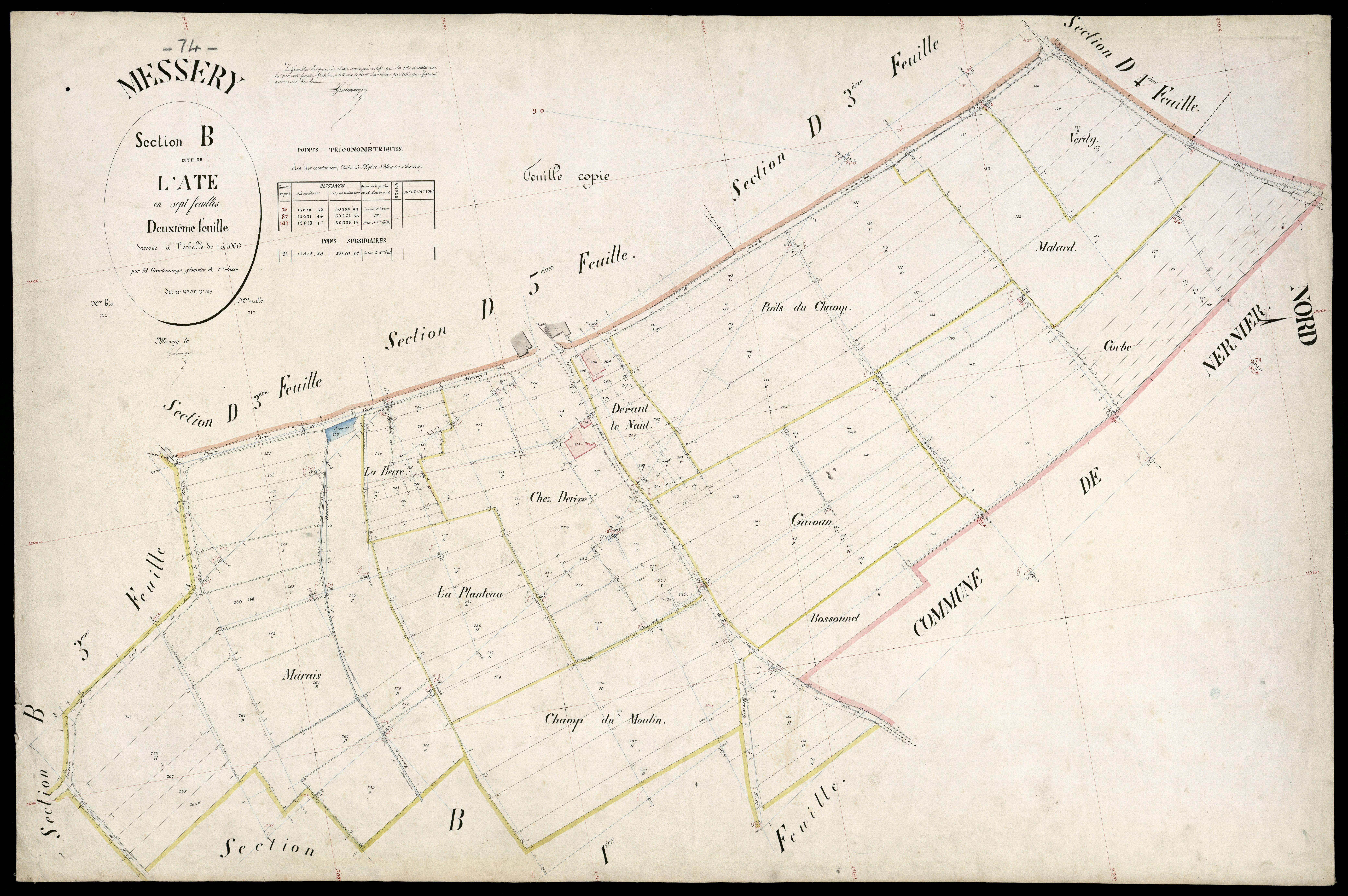 3 P 3 6021 - Feuille n° 3, parcelles n° 270 à 38 - 20 avril 1879
