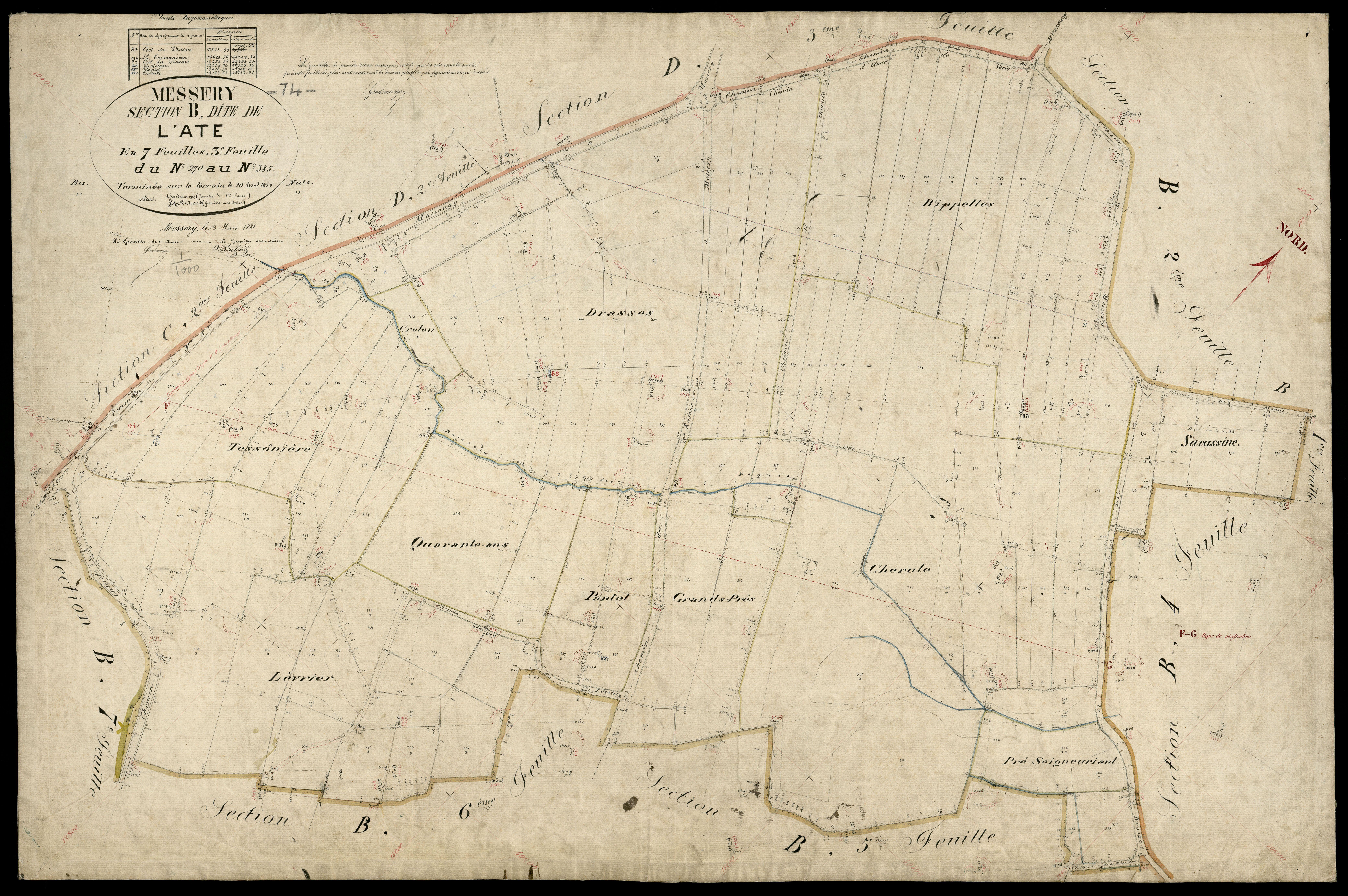 3 P 3 6022 - Feuille n° 4, parcelles n° 386 à 31 - 15 mars 1879