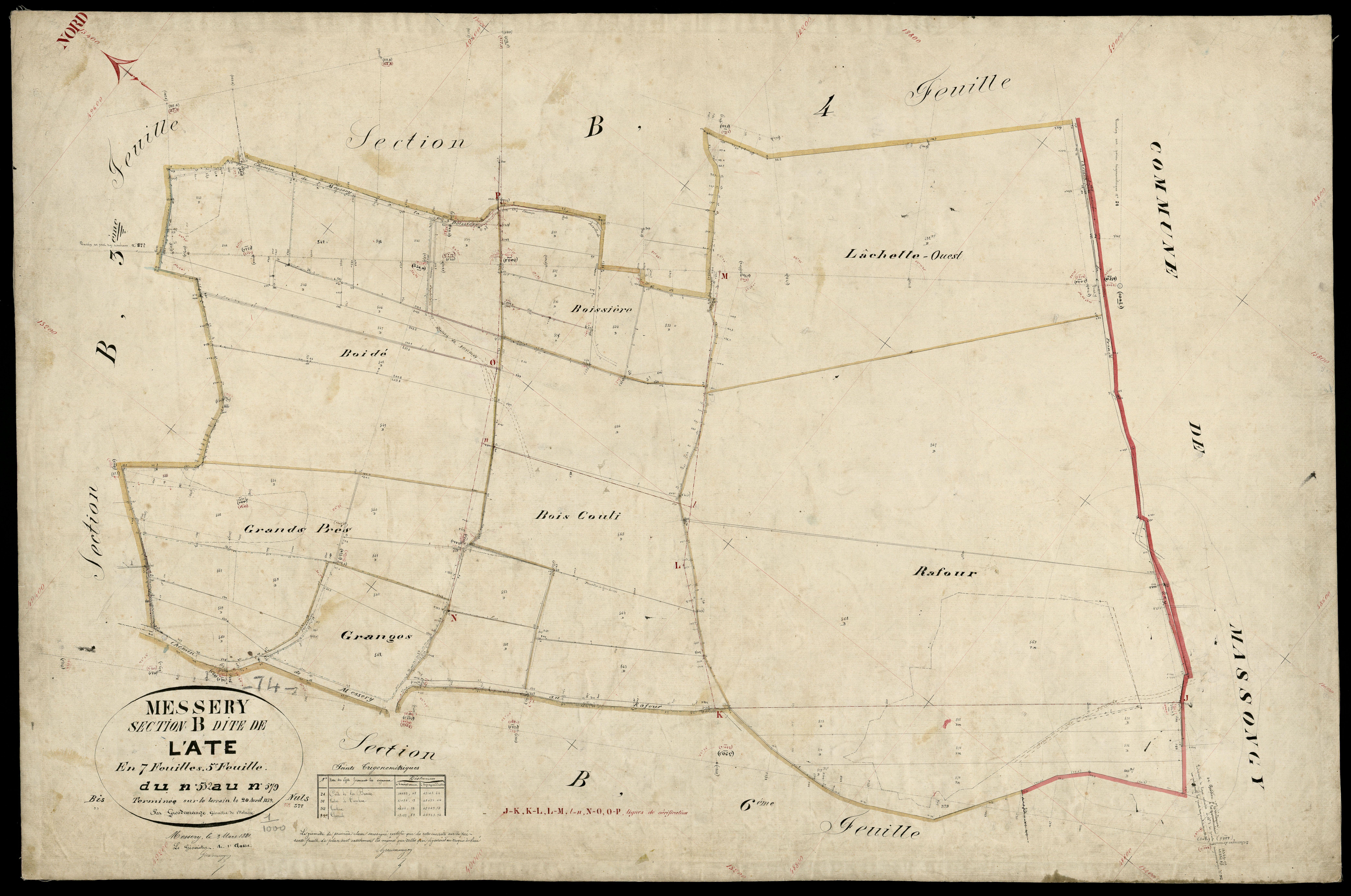3 P 3 6024 - Feuille n° 6, parcelles n° 80 à 644 - 12 mai 1879