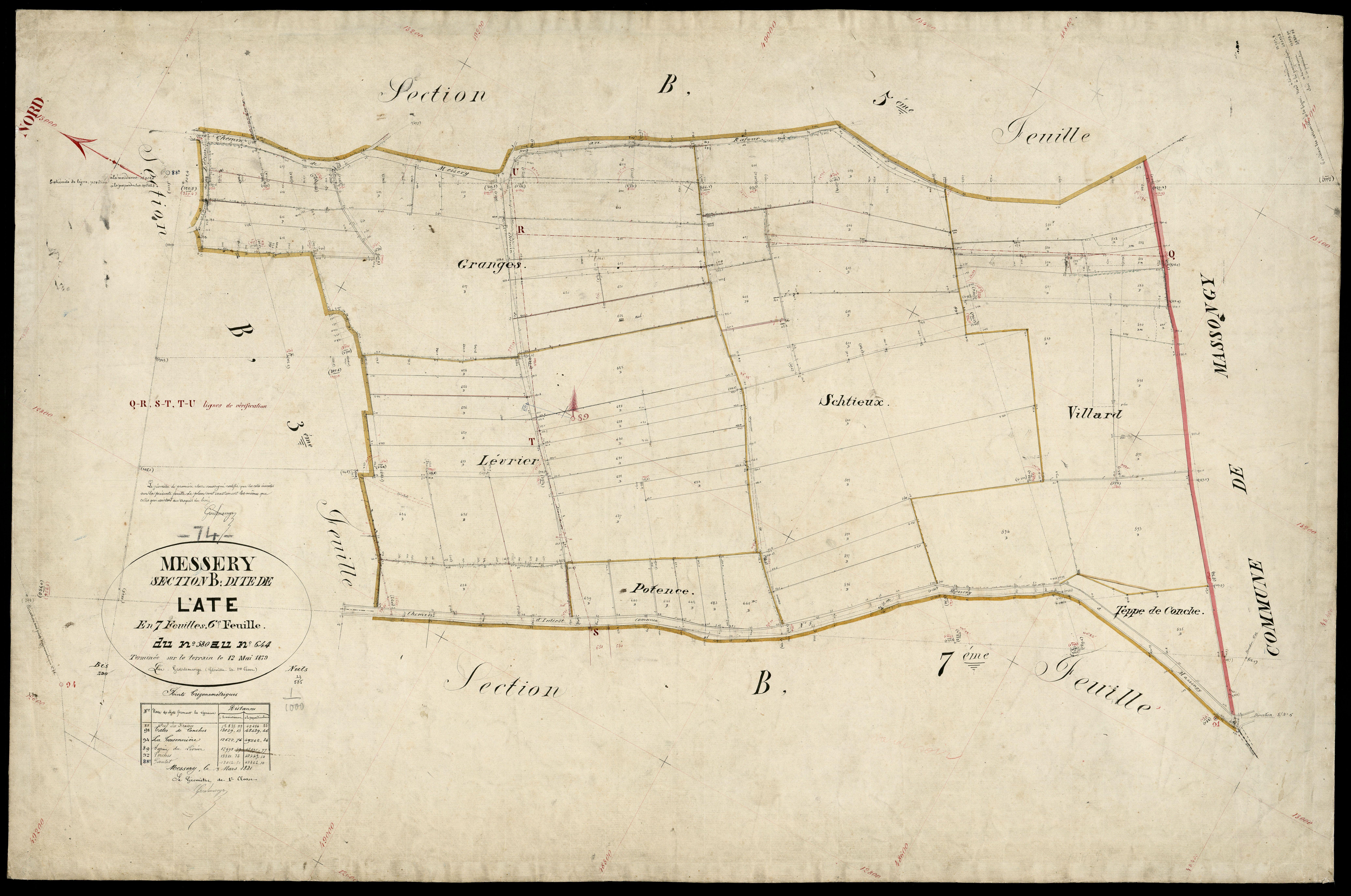3 P 3 6025 - Feuille n° 7, parcelles n° 64 à 702 - 20 avril 1879